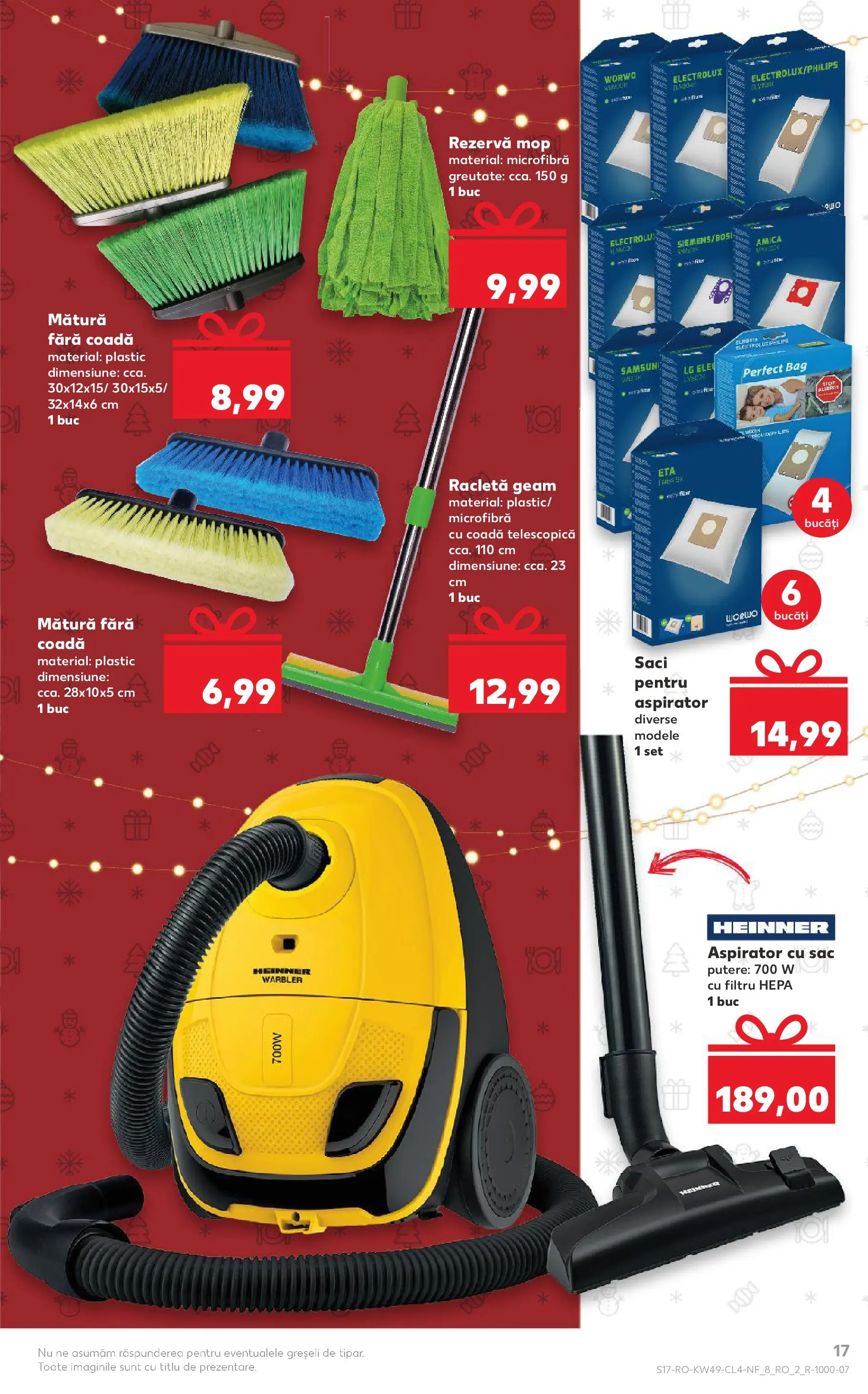 Catalog Kaufland - Bârlad 02.12.2025 - Revista si Oferta | Pagină: 17 | Produse: Aspirator, Mop, Mătură