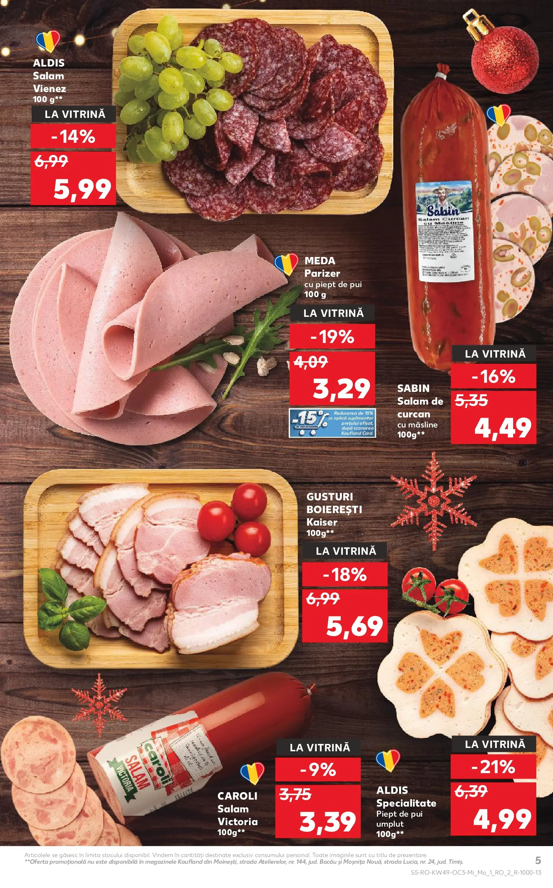 Catalog Kaufland - Domnesti 02.12.2025 - Revista si Oferta | Pagină: 5 | Produse: Hacıyatmaz Kedi Oyuncağı, Măsline, Salam, Parizer