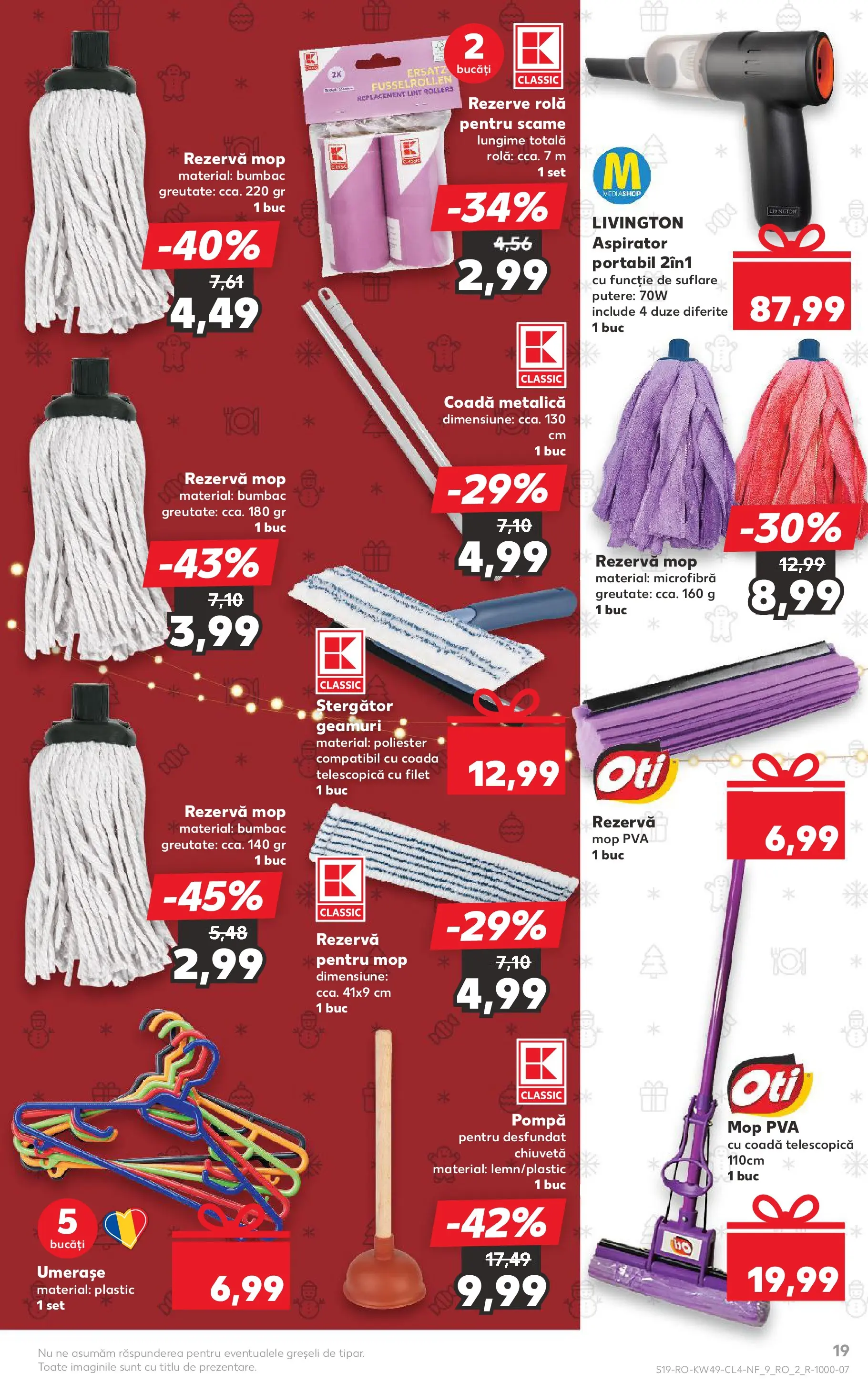 Catalog Kaufland - Bârlad 02.12.2025 - Revista si Oferta | Pagină: 19 | Produse: Aspirator, Mop, Chiuvetă