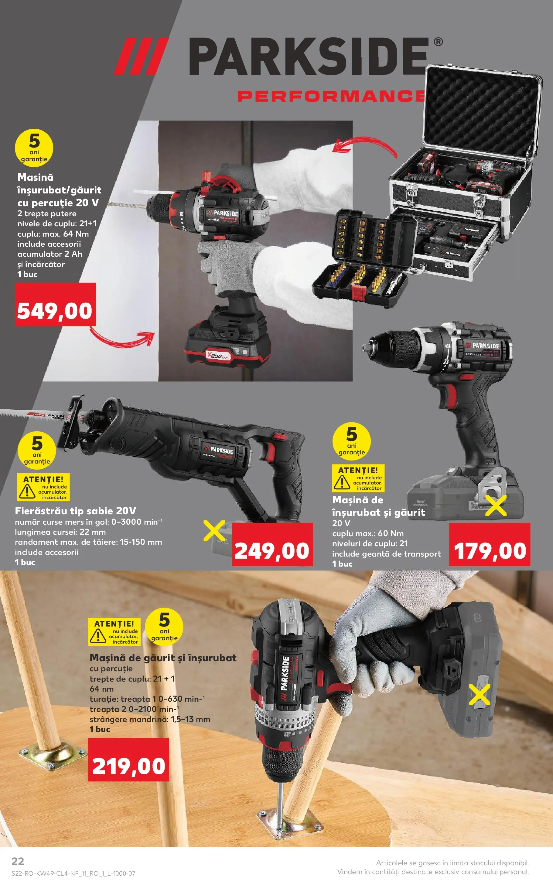 Catalog Kaufland - Bârlad 02.12.2025 - Revista si Oferta | Pagină: 22 | Produse: Mașină de găurit, Încărcător, Geantă