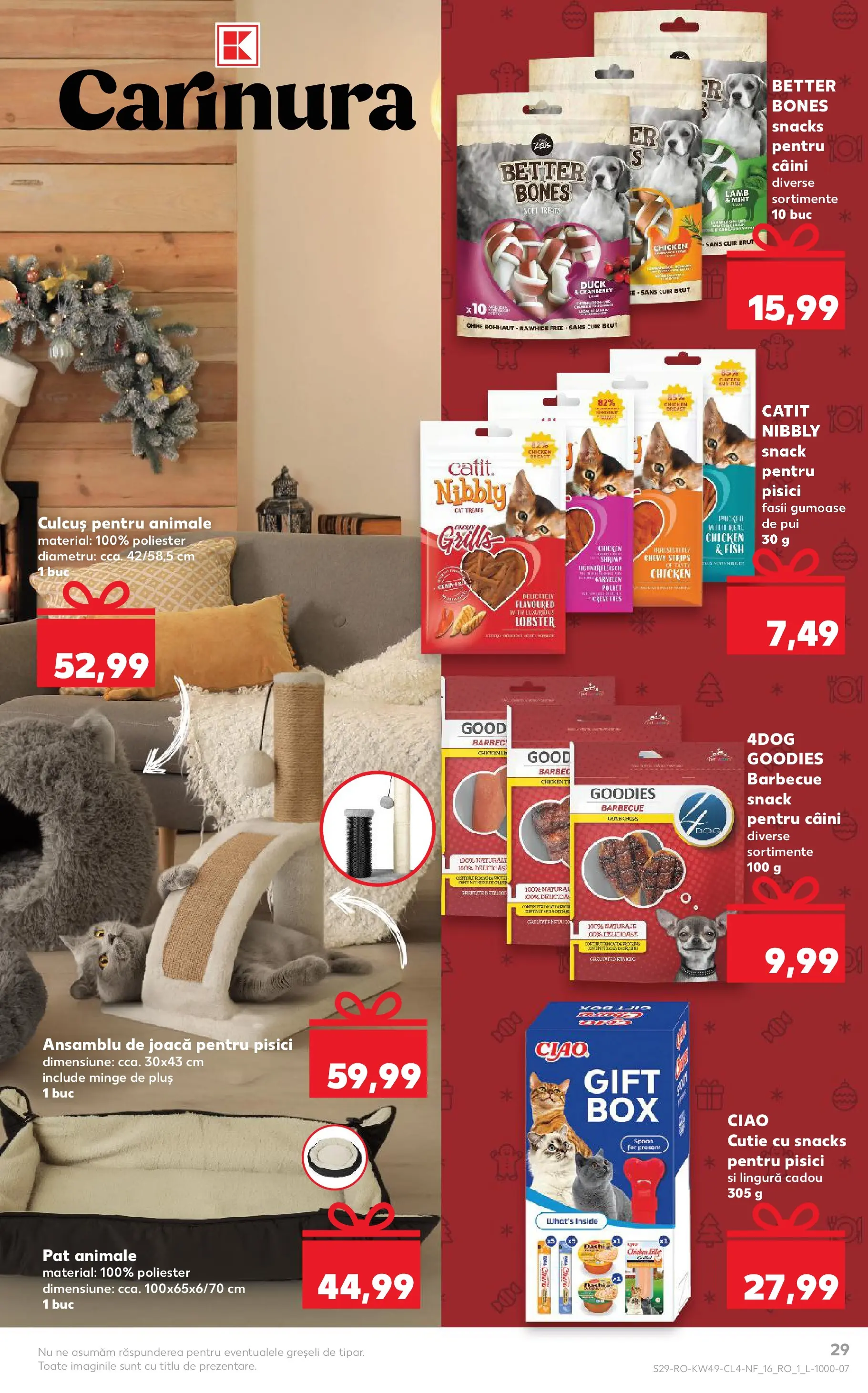 Catalog Kaufland - Bârlad 02.12.2025 - Revista si Oferta | Pagină: 29 | Produse: Pat, Hacıyatmaz Kedi Oyuncağı, Cutie