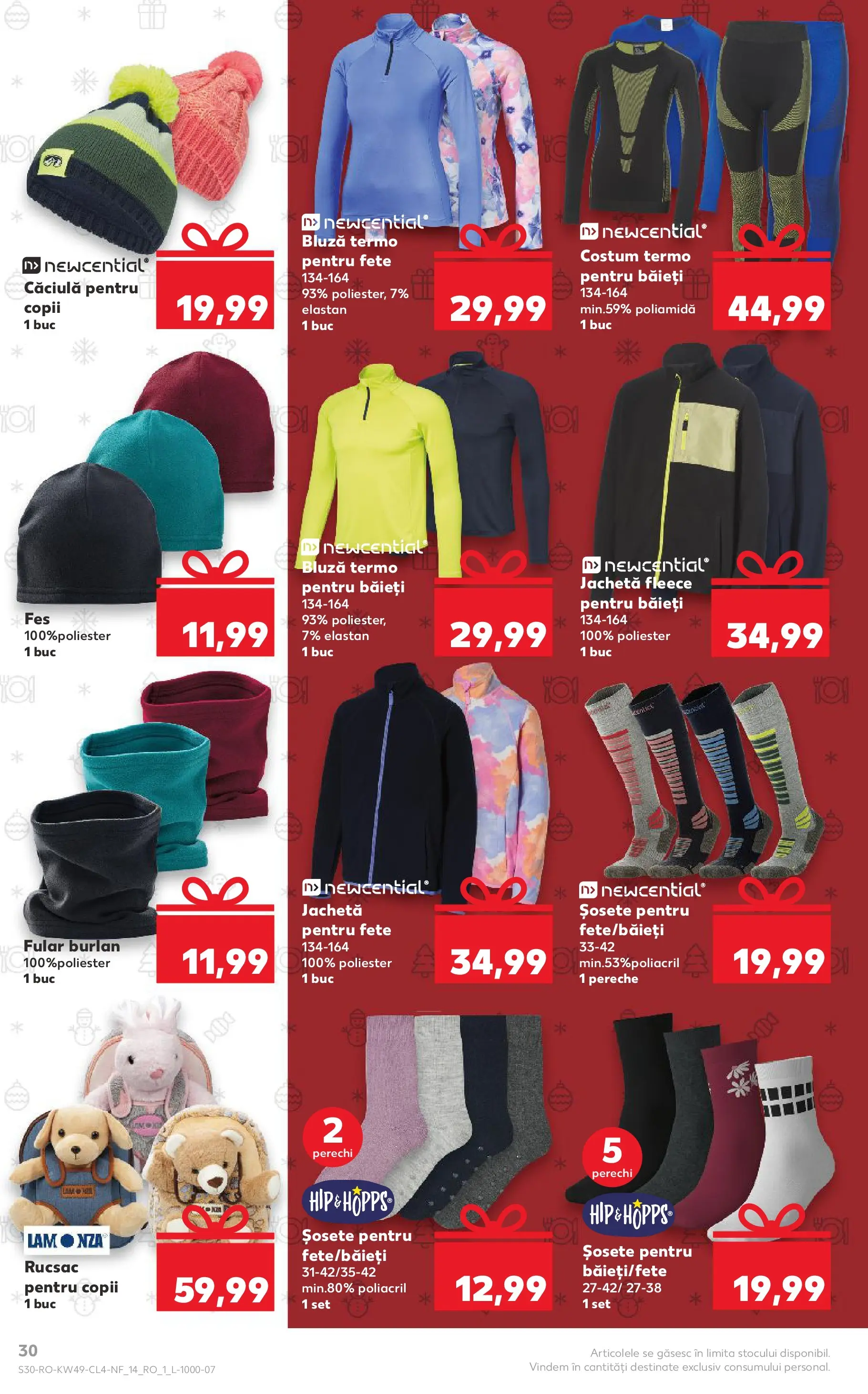 Catalog Kaufland - Bârlad 02.12.2025 - Revista si Oferta | Pagină: 30 | Produse: Jachetă, Șosete, Costum, Rucsac