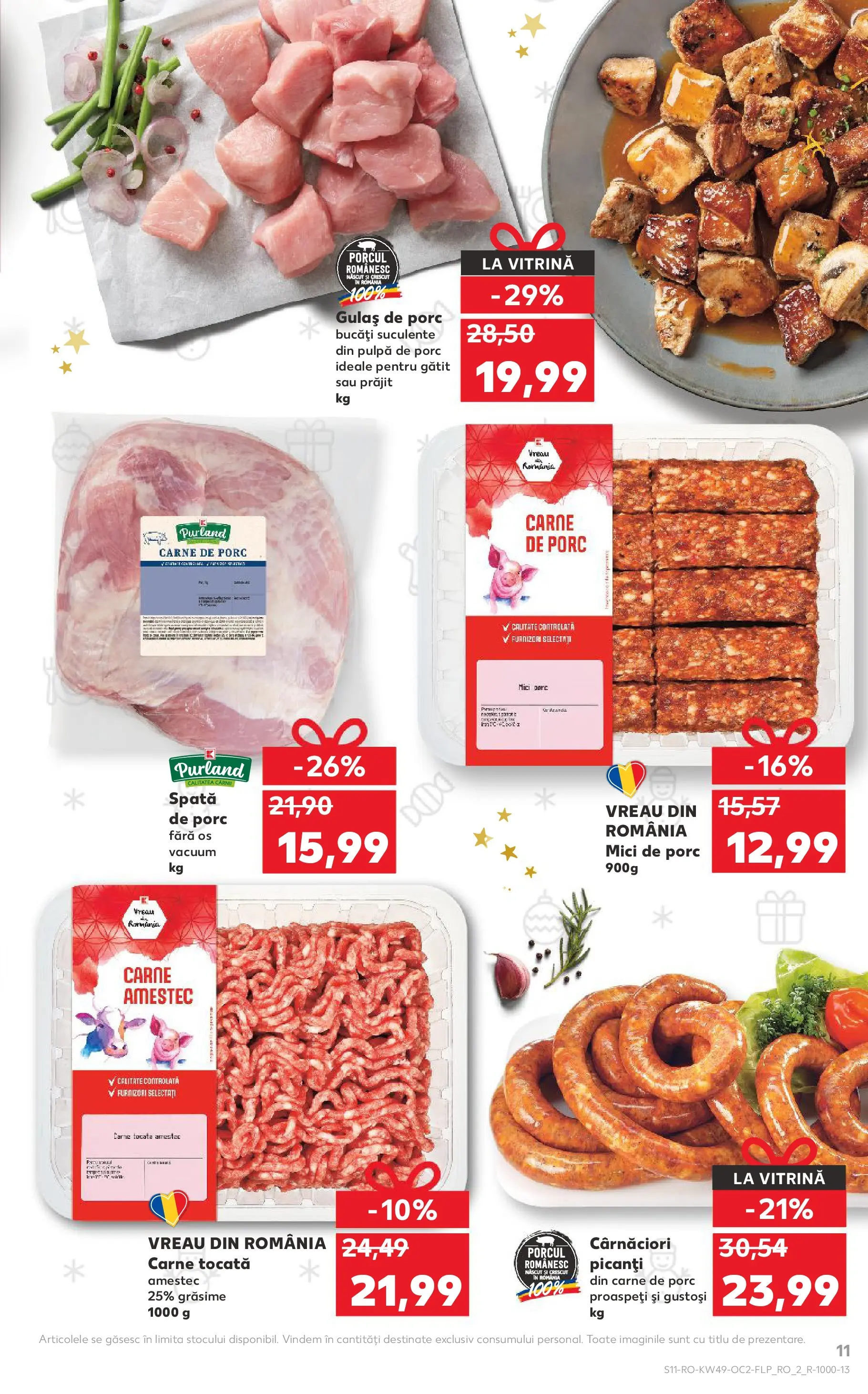 Catalog Kaufland - Constanța 03.12.2025 - Revista si Oferta | Pagină: 11 | Produse: Vitrină, Mici, Carne tocată, Gulaș