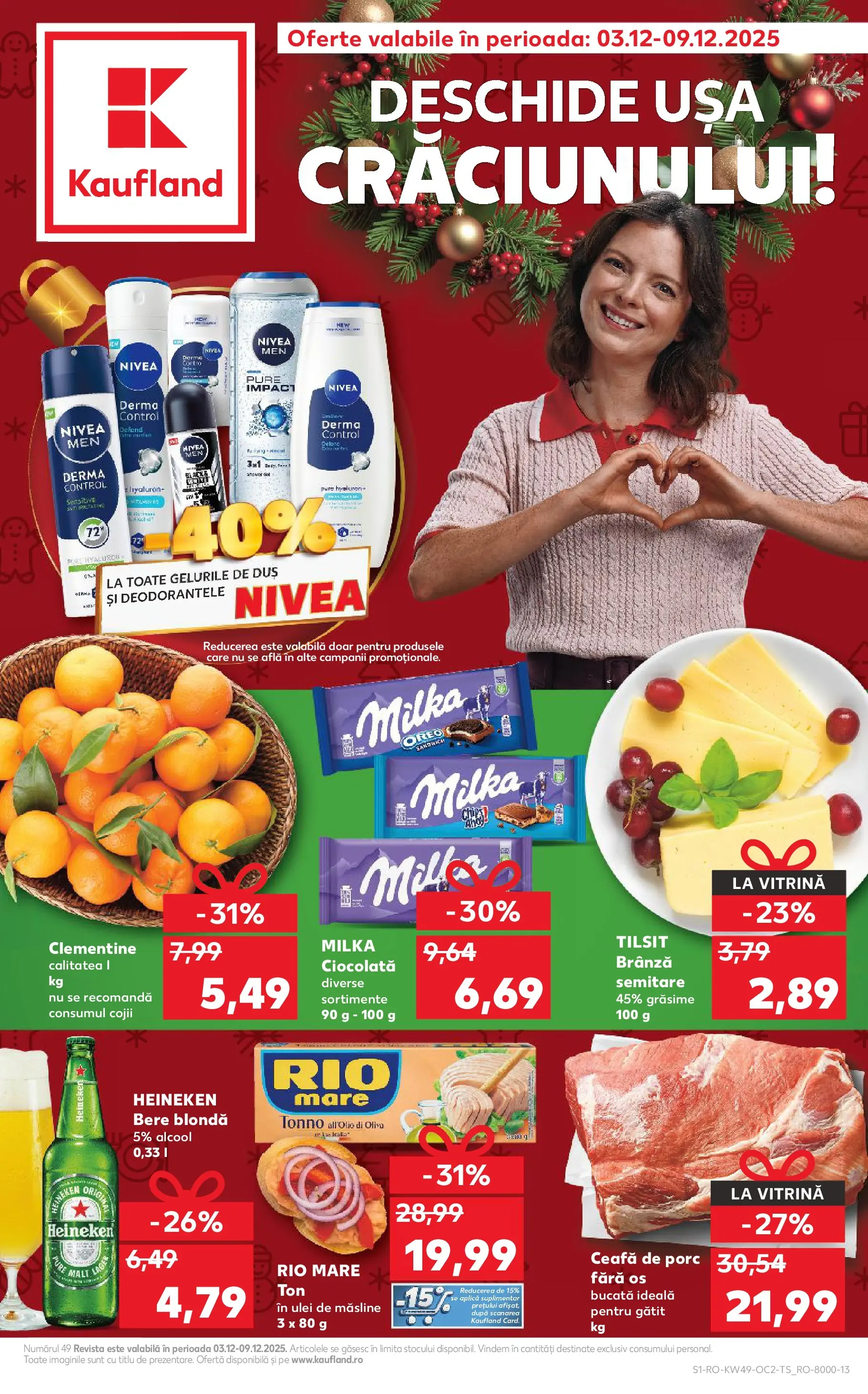 Catalog Kaufland - Fălticeni 03.12.2025 - Revista si Oferta | Pagină: 1 | Produse: Măsline, Brânză, Ciocolată, Ușă