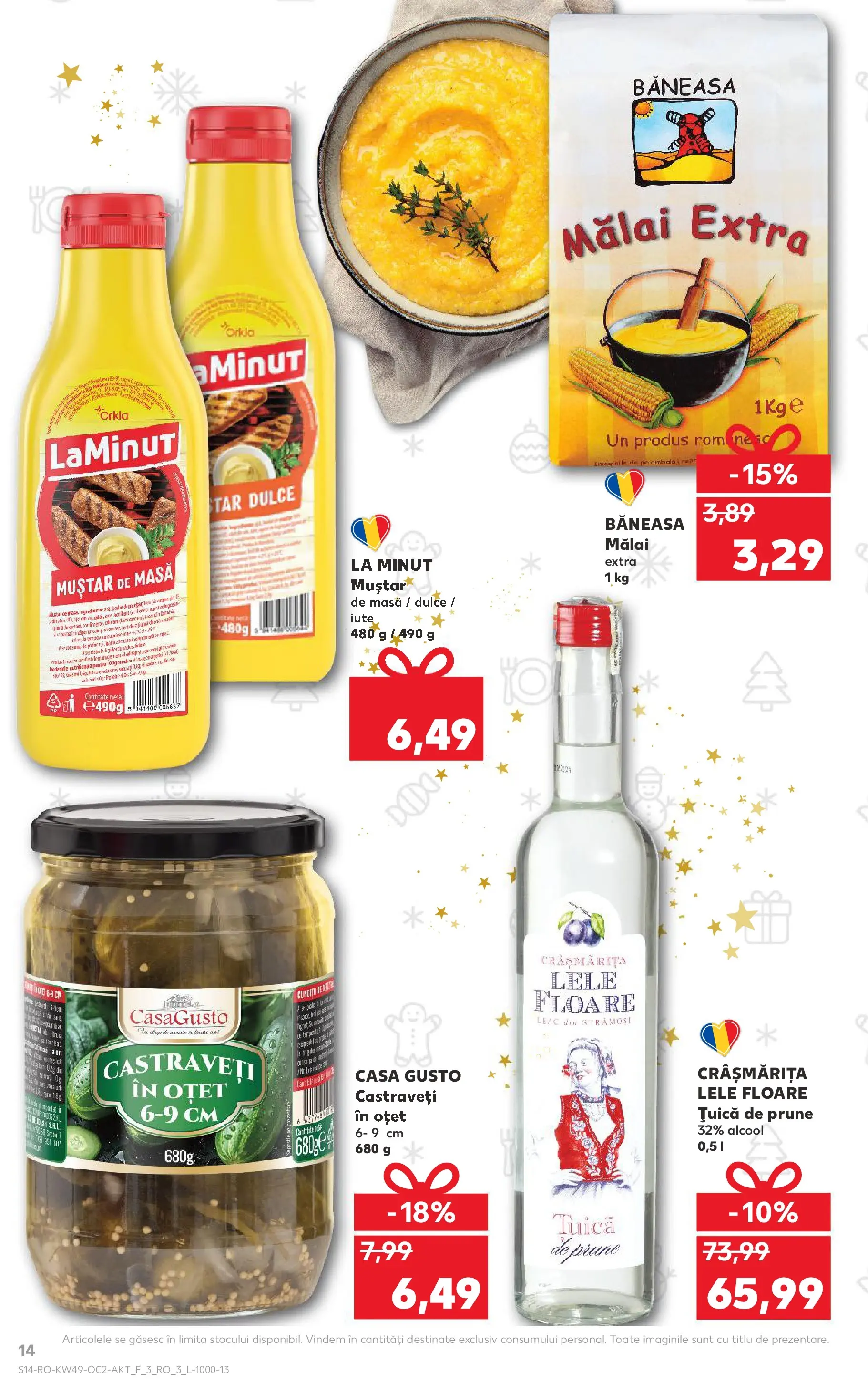 Catalog Kaufland - Constanța 03.12.2025 - Revista si Oferta | Pagină: 14 | Produse: Oțet, Rom, Prune, Muștar