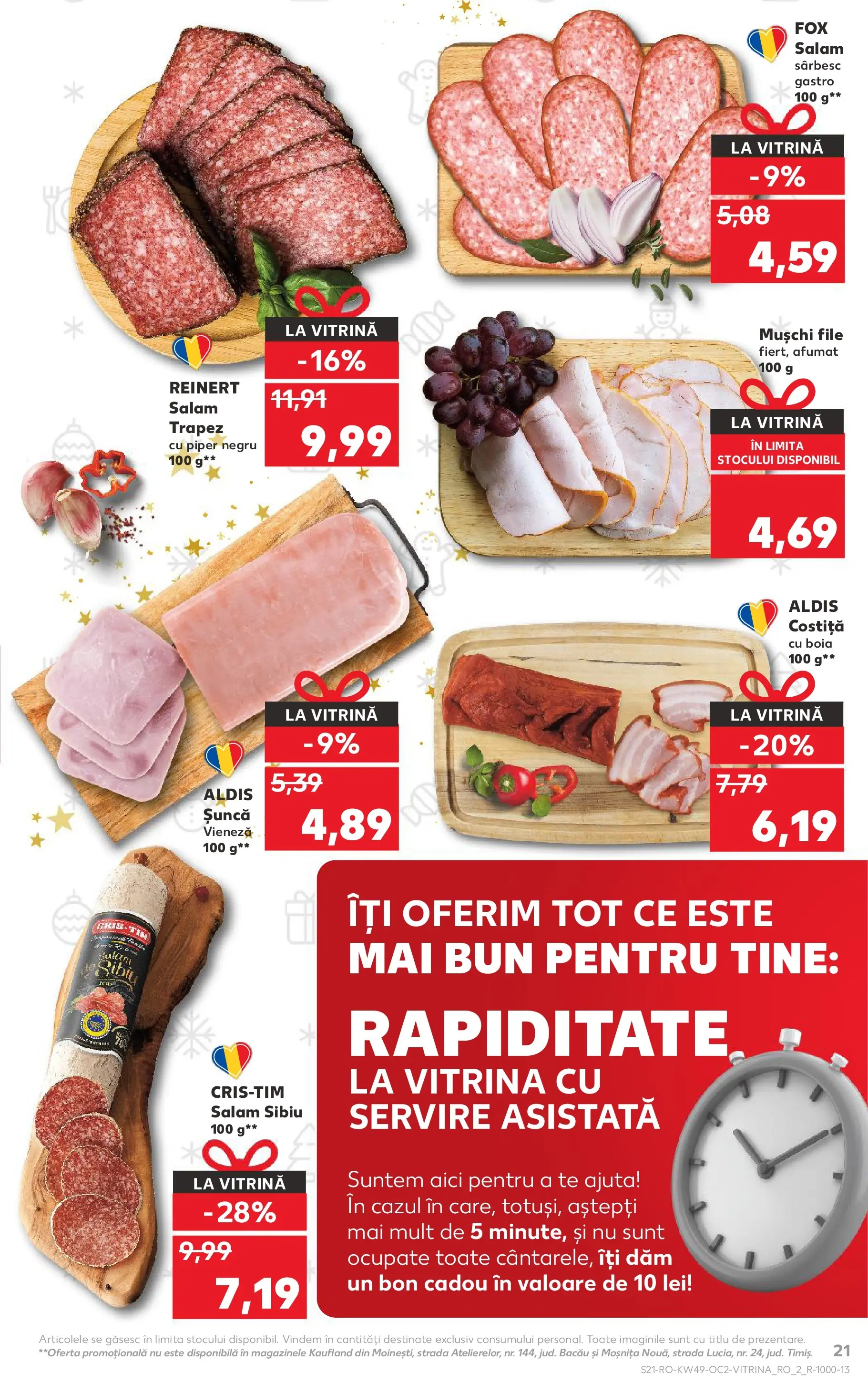 Catalog Kaufland - Constanța 03.12.2025 - Revista si Oferta | Pagină: 21 | Produse: Vitrină, Salam, Șuncă, Piper