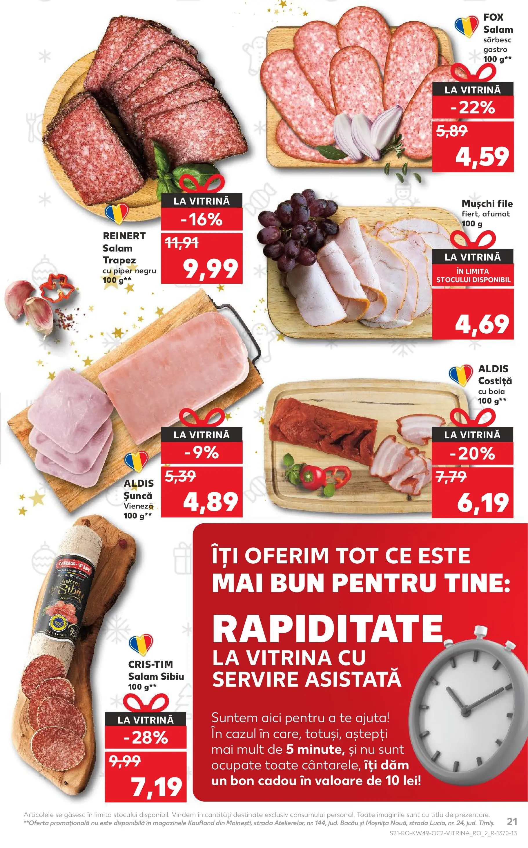 Catalog Kaufland - Fălticeni 03.12.2025 - Revista si Oferta | Pagină: 21 | Produse: Vitrină, Salam, Șuncă, Piper