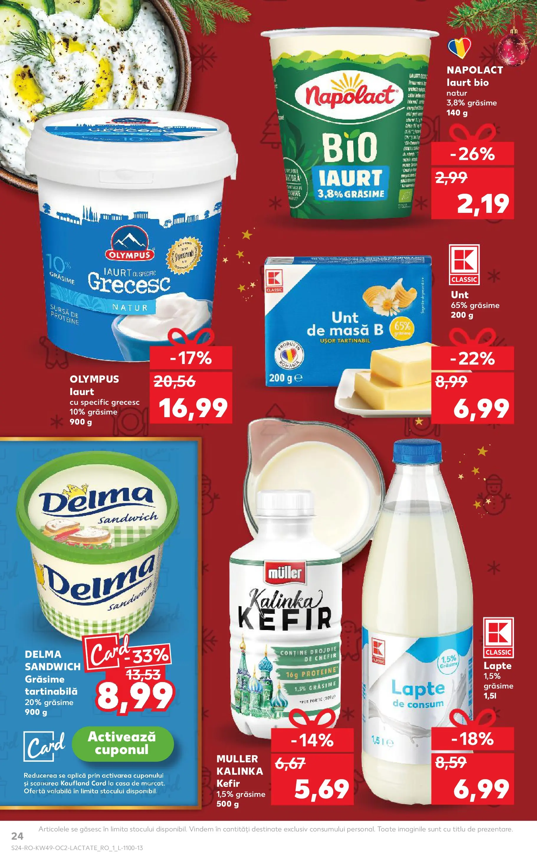 Catalog Kaufland - Zalau 03.12.2025 - Revista si Oferta | Pagină: 24 | Produse: Şerit ödül, Masă, Lapte, Kefir