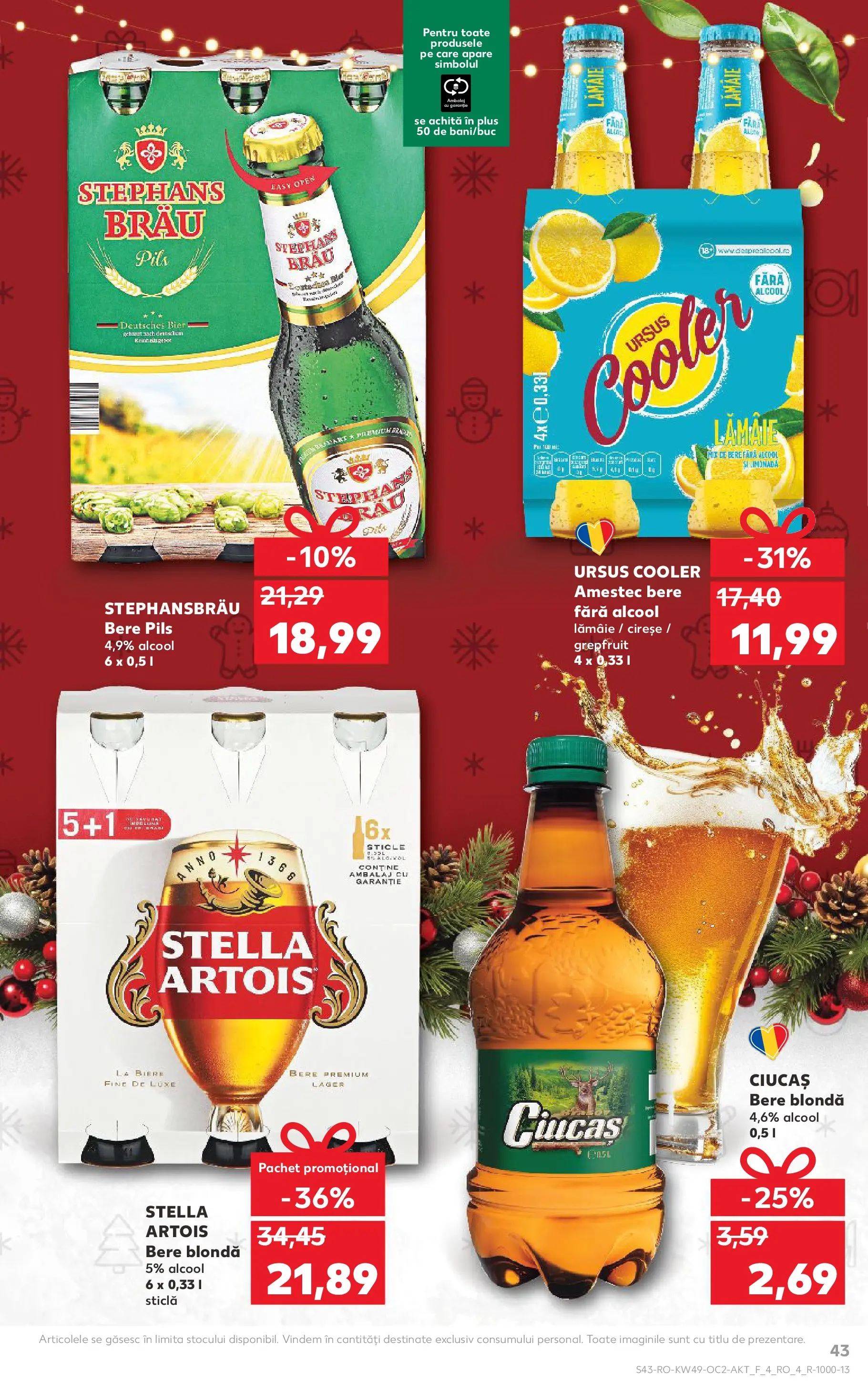 Catalog Kaufland - Constanța 03.12.2025 - Revista si Oferta | Pagină: 43 | Produse: Sıcak su torbası, Bere, Cireșe, Lămâie