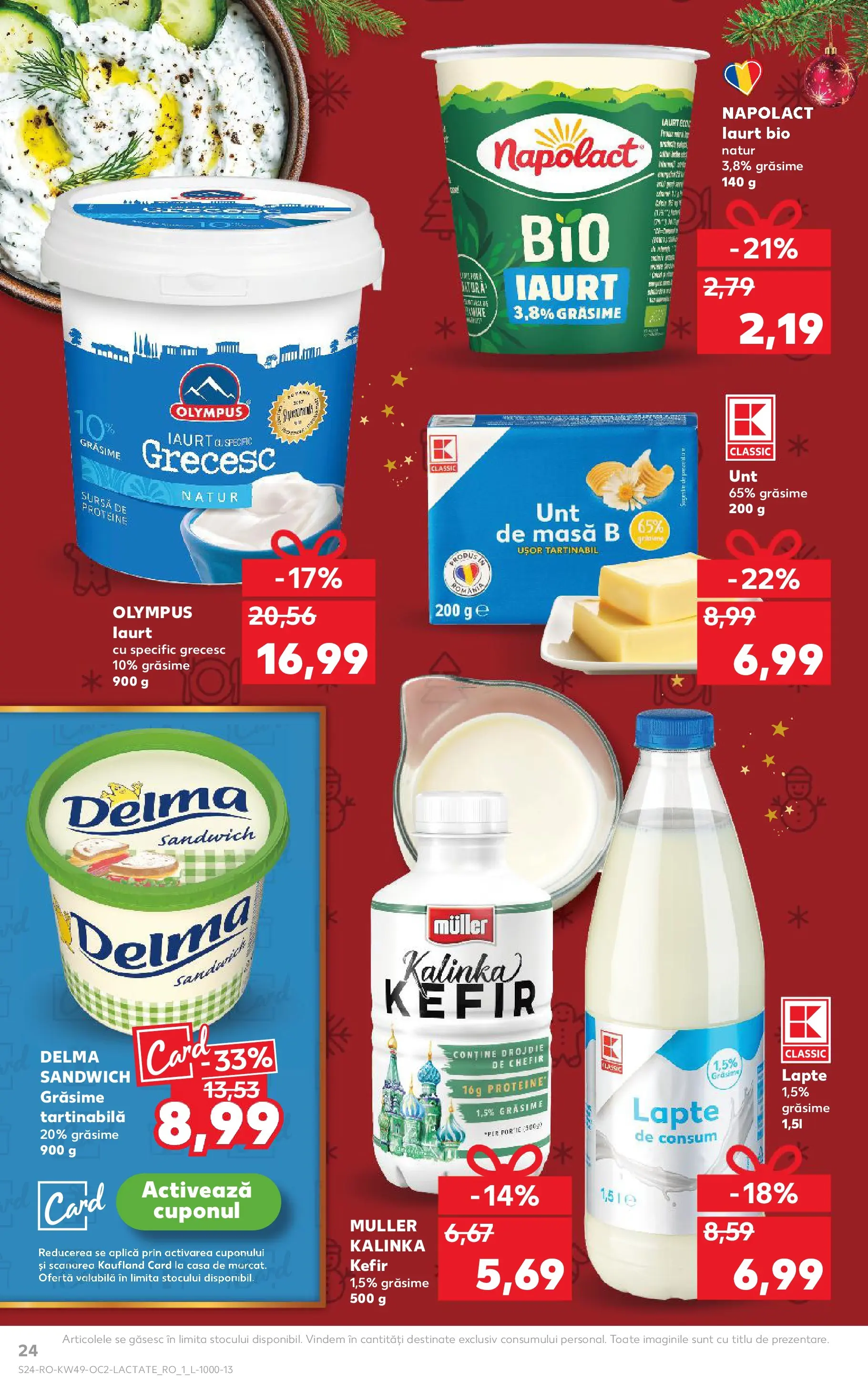 Catalog Kaufland - Constanța 03.12.2025 - Revista si Oferta | Pagină: 24 | Produse: Masaüstü kılıfı, Lapte, Unt, Kefir