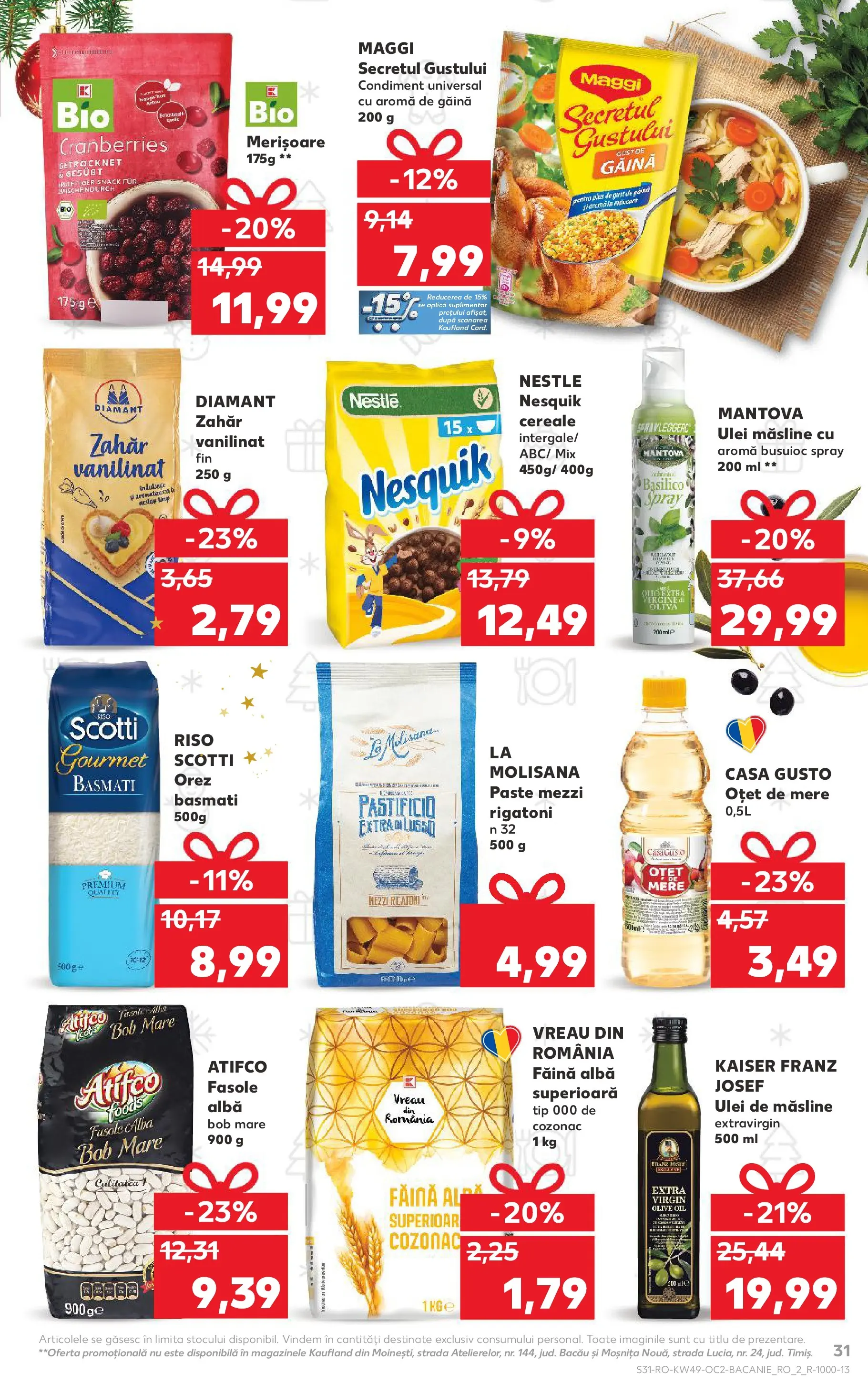 Catalog Kaufland - Constanța 03.12.2025 - Revista si Oferta | Pagină: 31 | Produse: Şerit ödül, Ulei, Oțet, Fasole albă