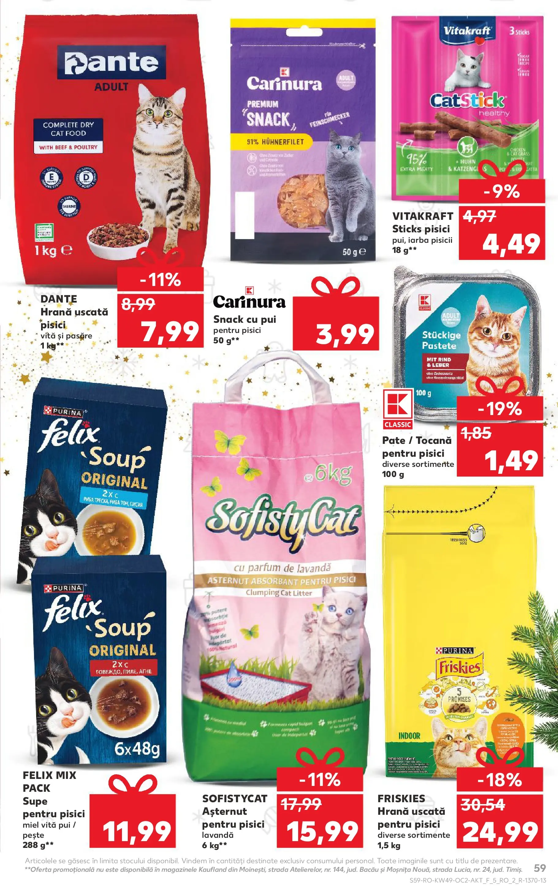 Catalog Kaufland - Tulcea 03.12.2025 - Revista si Oferta | Pagină: 59 | Produse: Hacıyatmaz Kedi Oyuncağı, Pate, Parfum, Pește