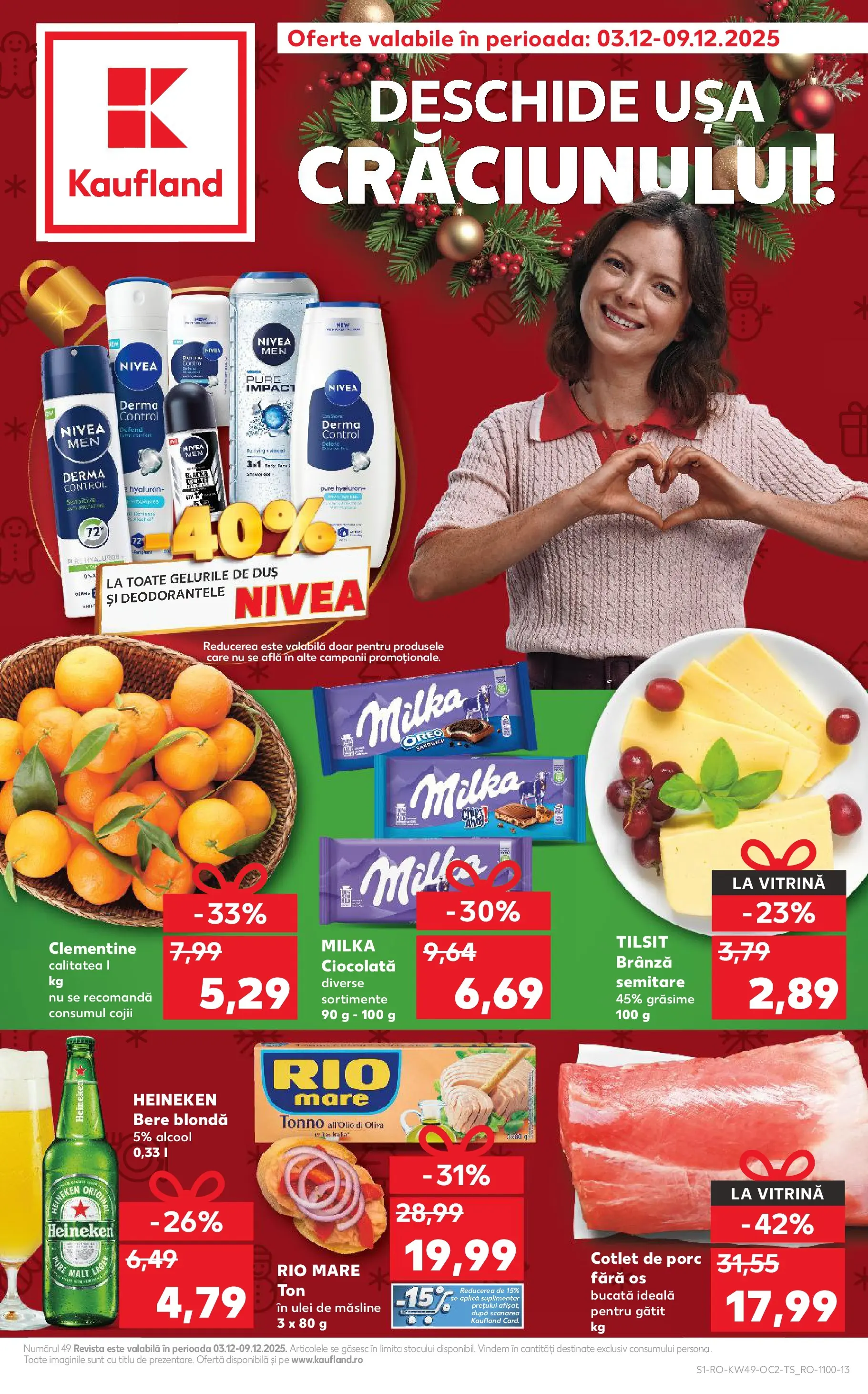 Catalog Kaufland - Ploiești 03.12.2025 - Revista si Oferta | Pagină: 1 | Produse: Măsline, Bere, Deodorant, Ușă
