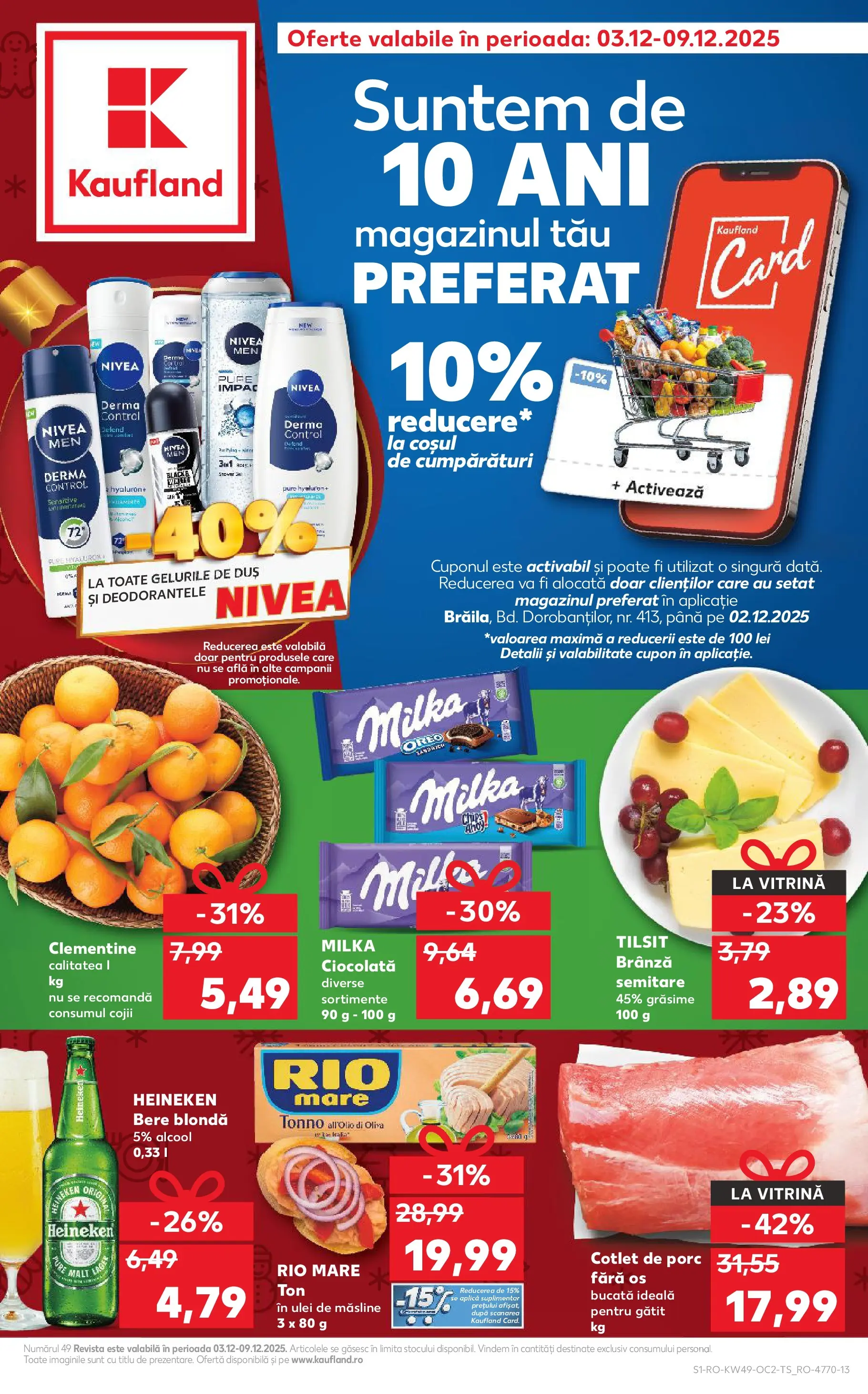 Catalog Kaufland - Brăila 03.12.2025 - Revista si Oferta | Pagină: 1 | Produse: Lait de coco, Duș, Brânză, Bere