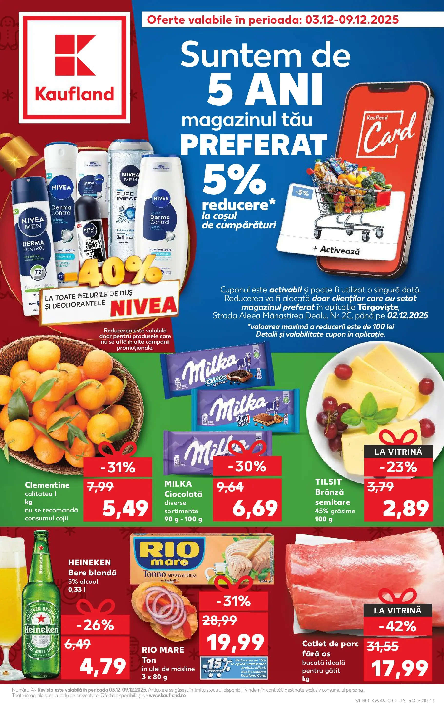 Catalog Kaufland - Târgoviște 03.12.2025 - Revista si Oferta | Pagină: 1 | Produse: Lait de coco, Vitrină, Brânză, Bere