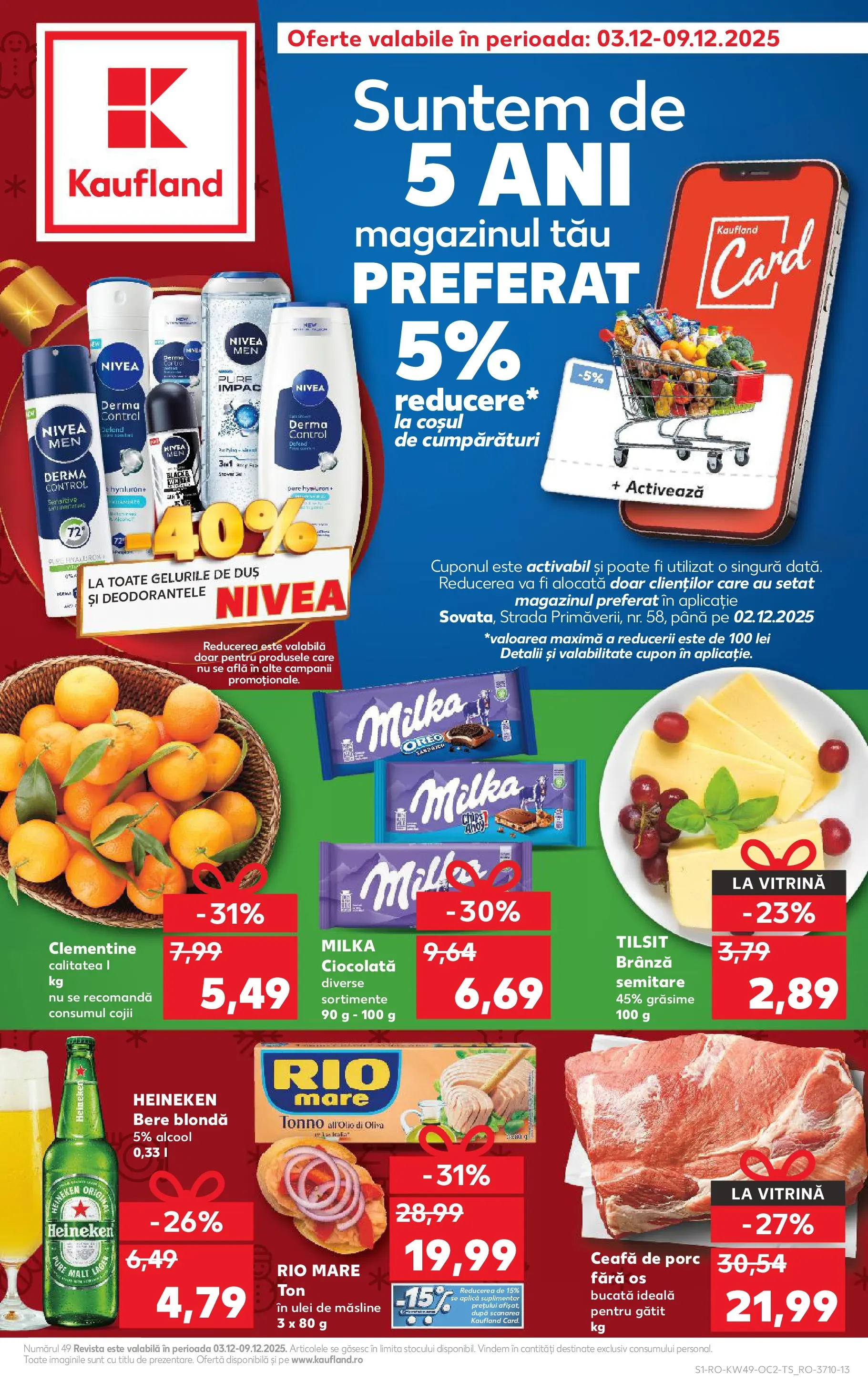 Catalog Kaufland - Sovata 03.12.2025 - Revista si Oferta | Pagină: 1 | Produse: Vitrină, Șampon, Ciocolată, Gel de duș