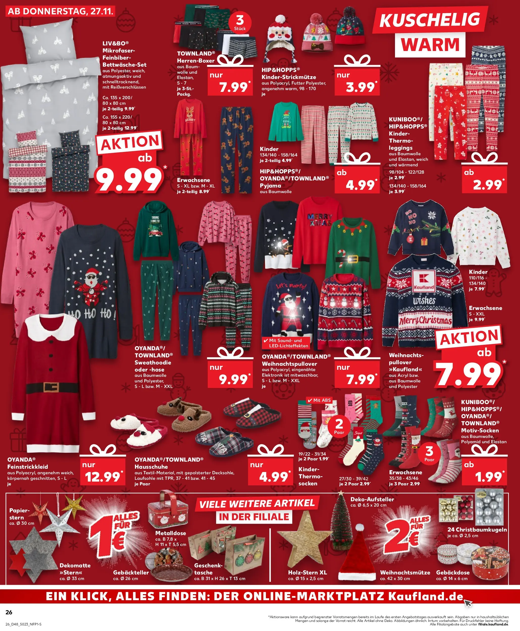 Prospekt Kaufland ab 30.11.2025 » Angebote Online zum Blättern | Seite: 26 | Produkte: Sweatshirt, Pullover, Hose, Socken