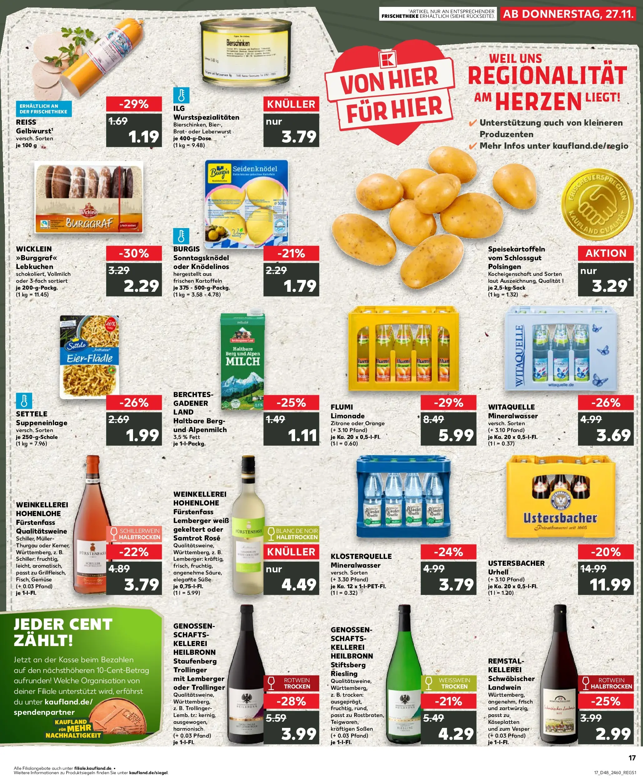 Prospekt Kaufland ab 30.11.2025 » Angebote Online zum Blättern | Seite: 17 | Produkte: Bier, Kartoffeln, Gemüse, Zitrone