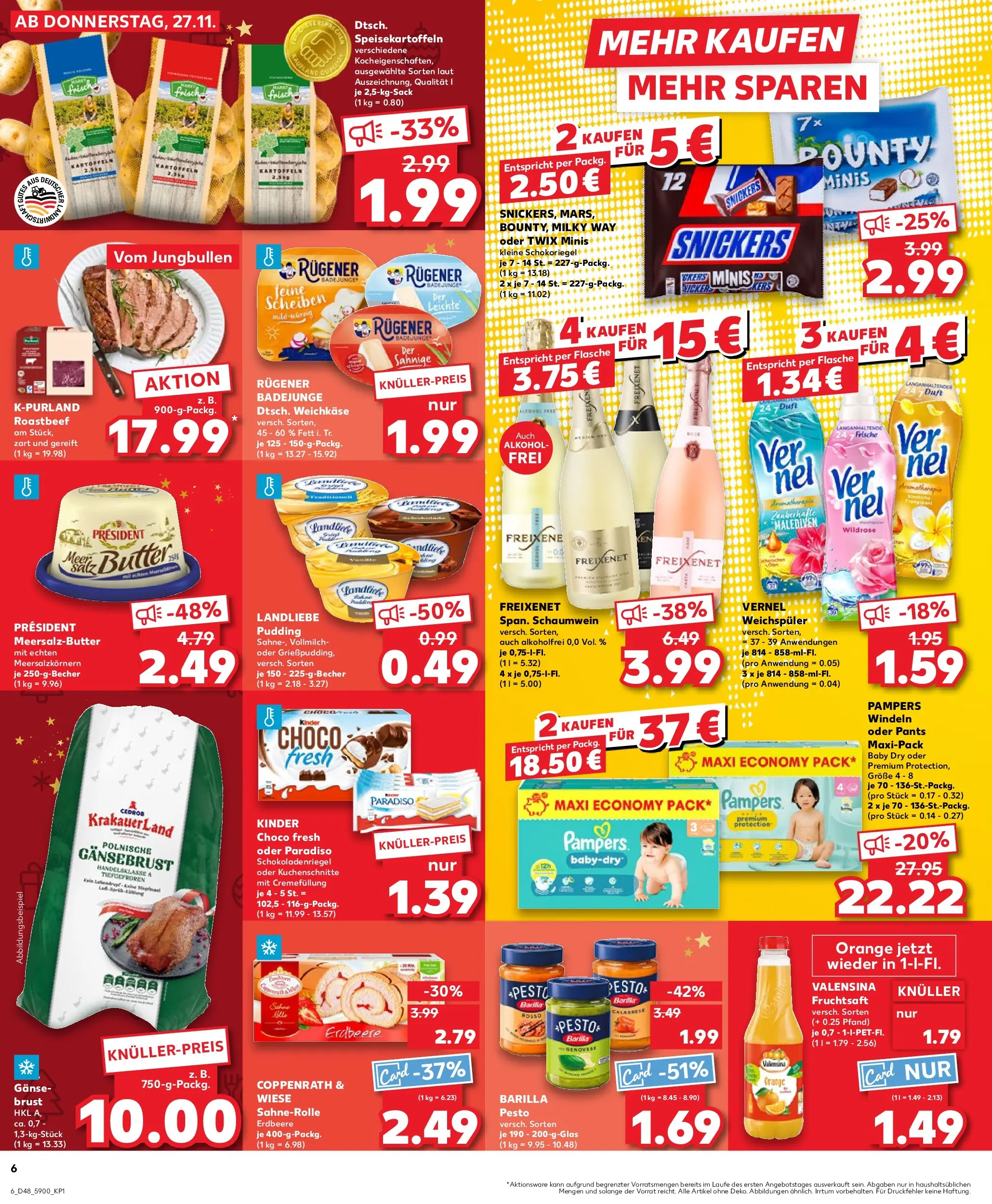 Prospekt Kaufland ab 30.11.2025 » Angebote Online zum Blättern | Seite: 6 | Produkte: Barilla, Barilla pesto, Duft, Weichspüler