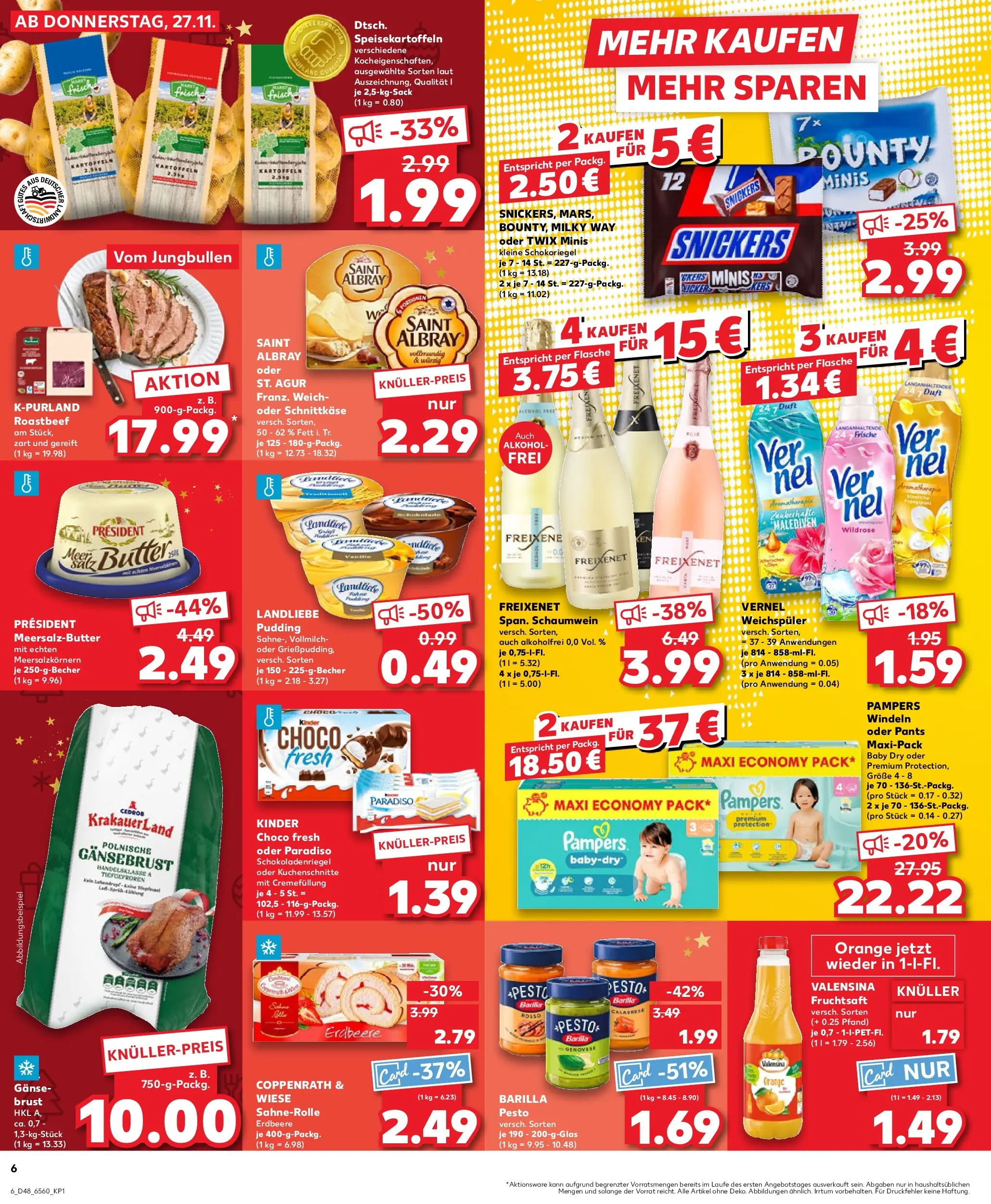 Prospekt Kaufland ab 30.11.2025 » Angebote Online zum Blättern | Seite: 6 | Produkte: Duft, Pudding, Kartoffeln, Vernel