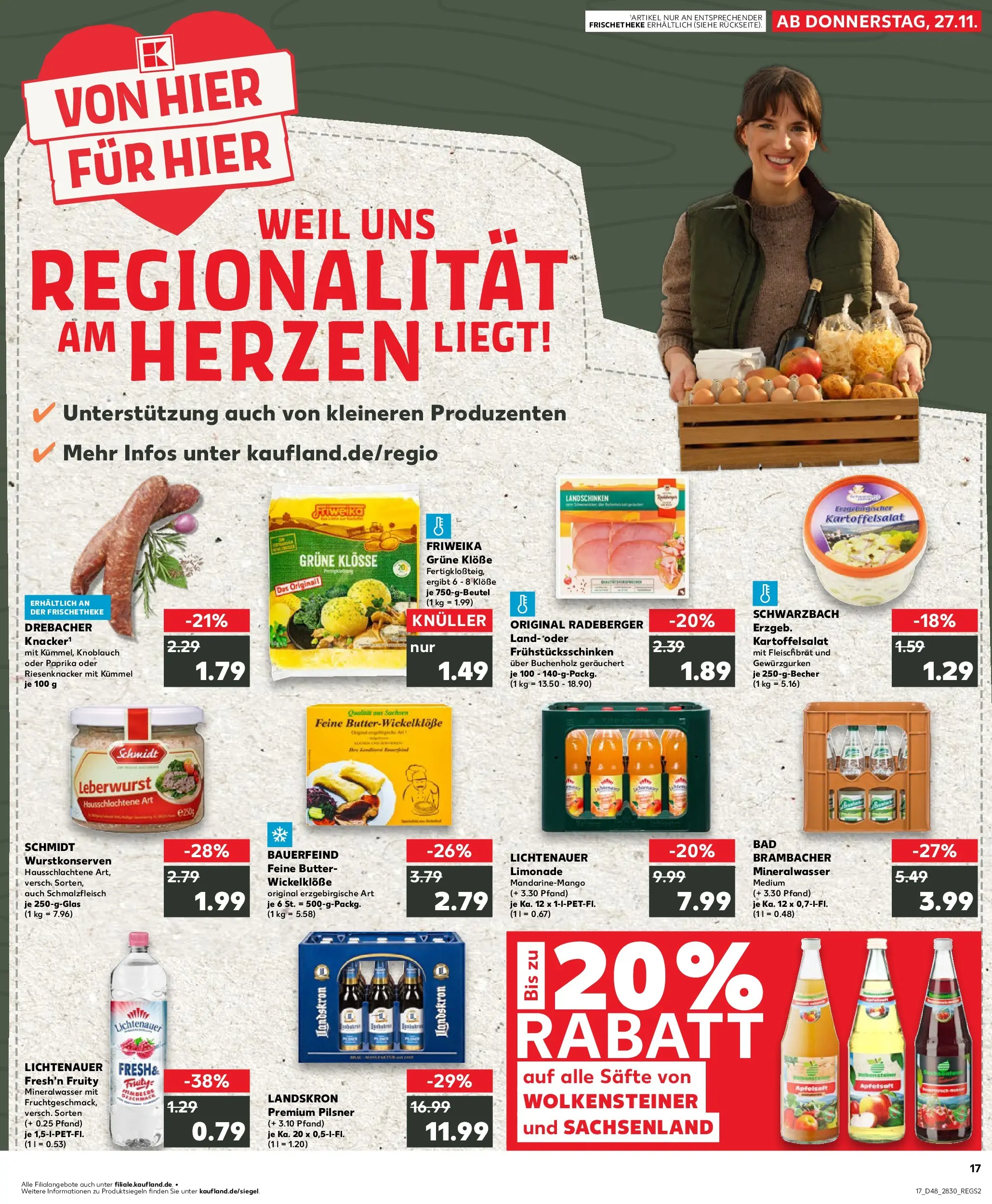 Prospekt Kaufland ab 30.11.2025 » Angebote Online zum Blättern | Seite: 17 | Produkte: Butter, Theke, Bad, Paprika