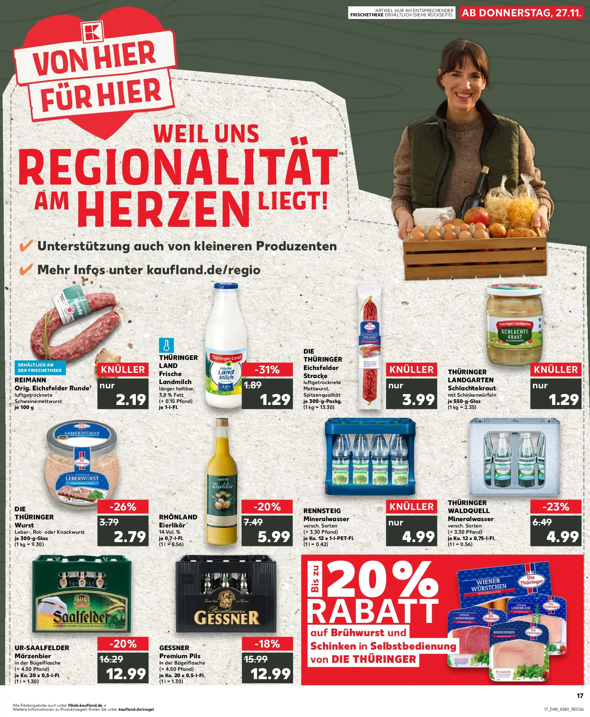 Prospekt Kaufland ab 30.11.2025 » Angebote Online zum Blättern | Seite: 17 | Produkte: Pils, Kraut, Schinken, Leberkase