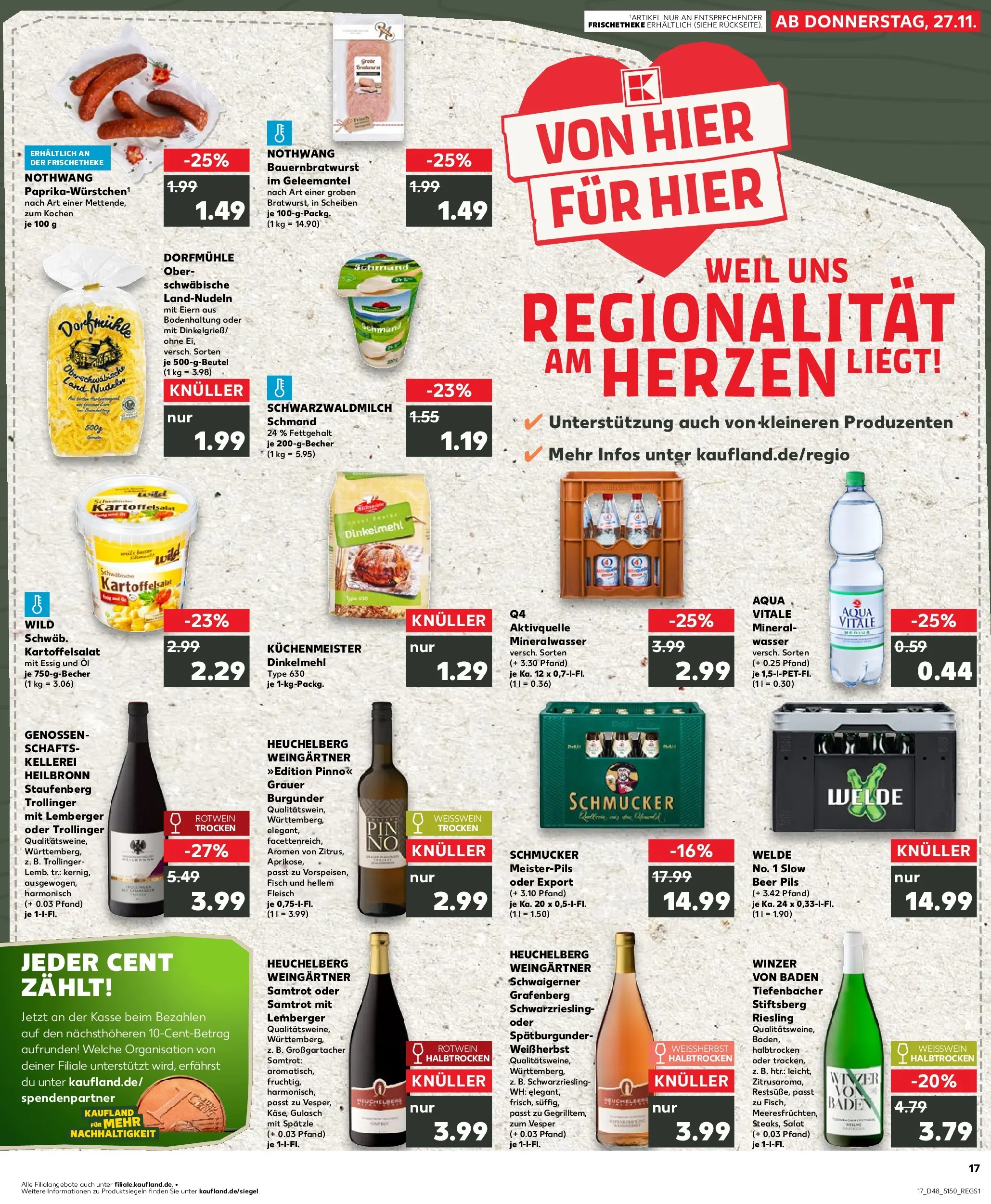Prospekt Kaufland ab 30.11.2025 » Angebote Online zum Blättern | Seite: 17 | Produkte: Öl, Mineralwasser, Fisch, Pasta
