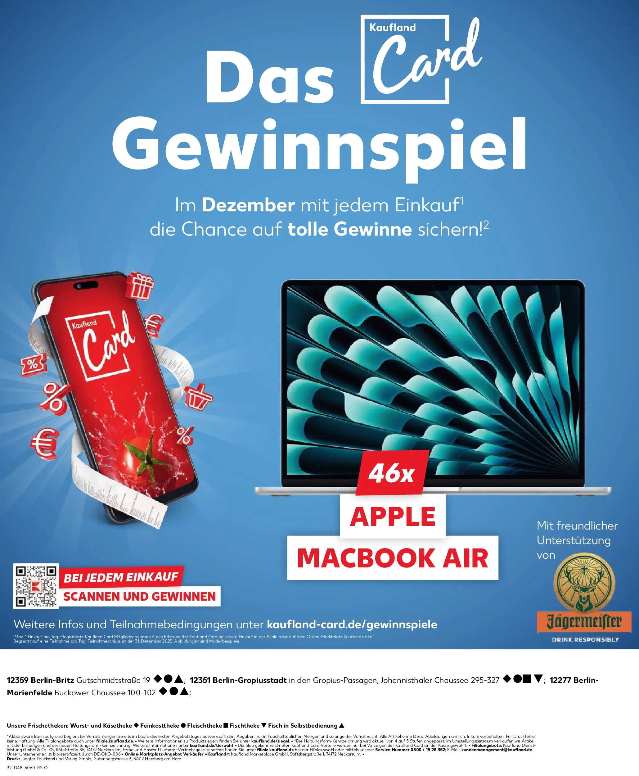 Prospekt Kaufland ab 30.11.2025 » Angebote Online zum Blättern | Seite: 32 | Produkte: Macbook, Apple, Jägermeister, Wurst