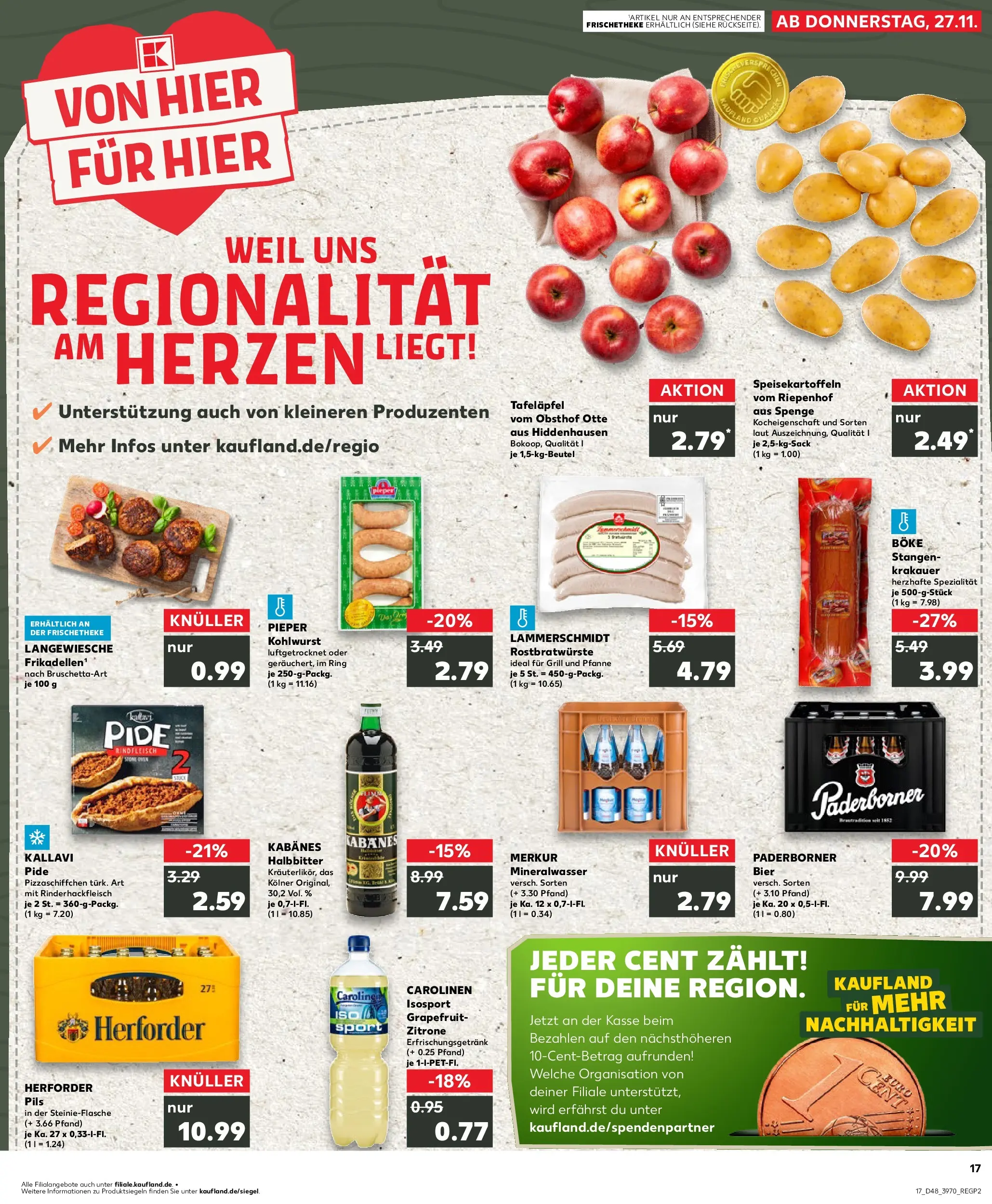 Prospekt Kaufland ab 30.11.2025 » Angebote Online zum Blättern | Seite: 17 | Produkte: Grill, Mineralwasser, Grapefruit, Zitrone