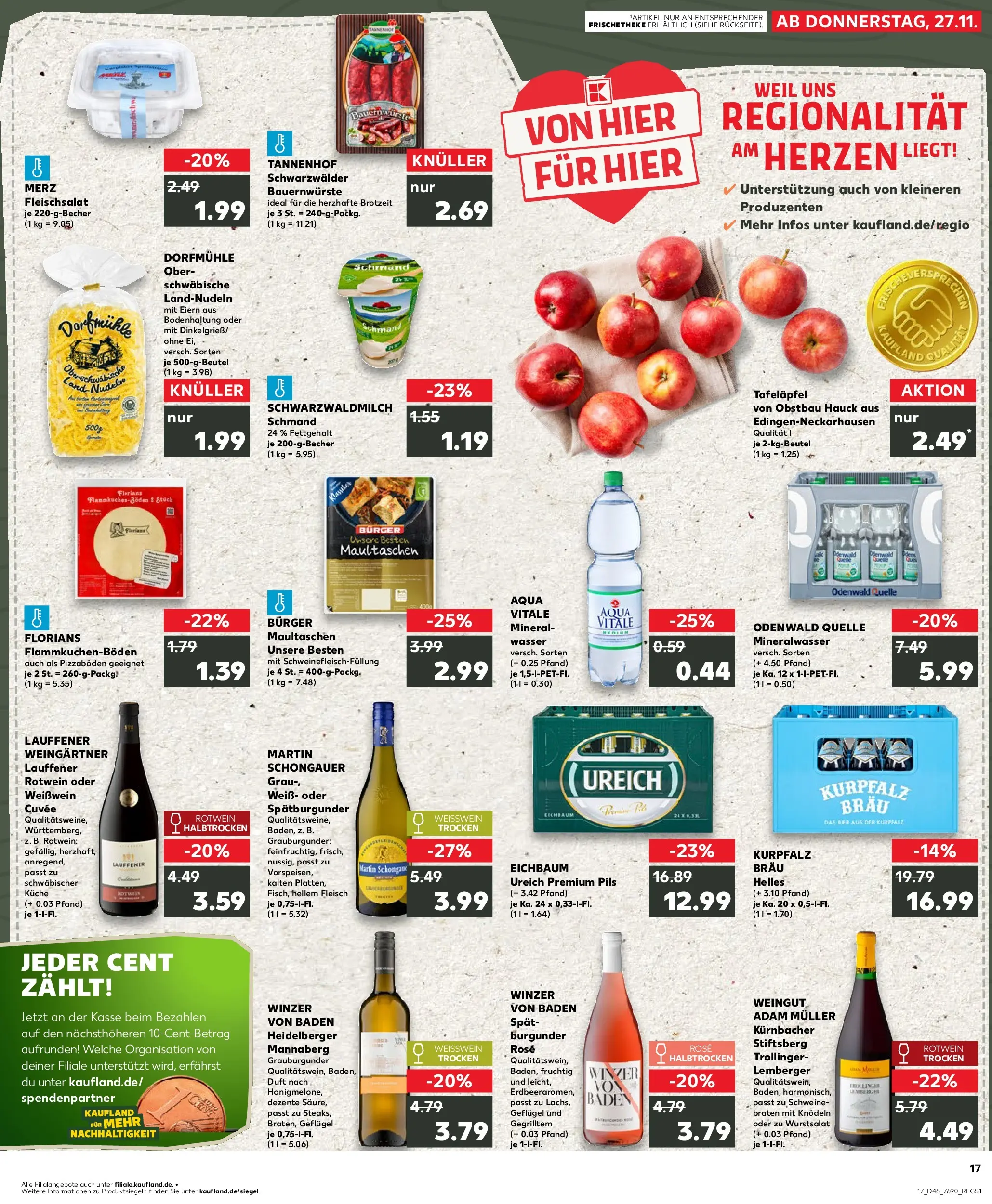 Prospekt Kaufland ab 30.11.2025 » Angebote Online zum Blättern | Seite: 17 | Produkte: Pils, Küche, Nudeln, Fleisch