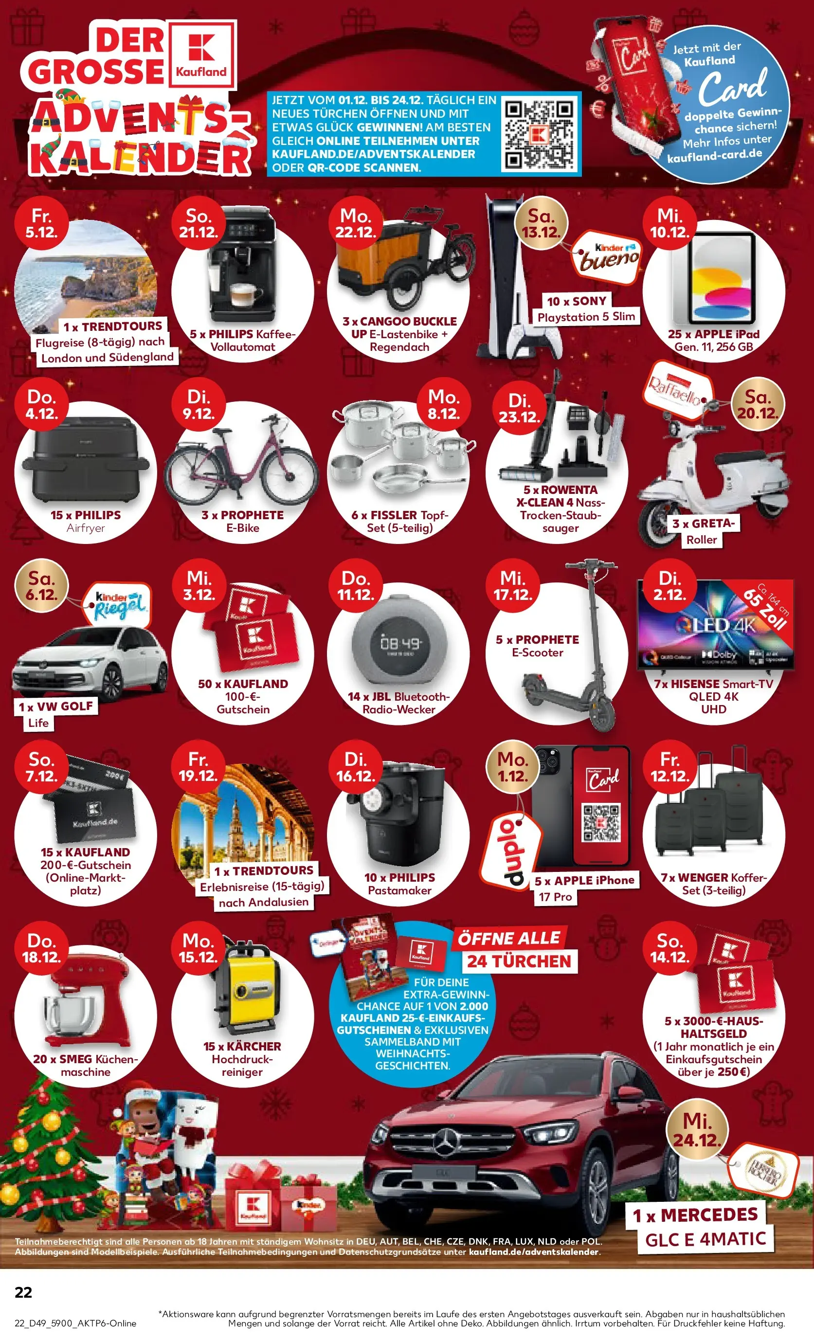 Prospekt Kaufland ab 03.12.2025 » Angebote Online zum Blättern | Seite: 22 | Produkte: Sony, Philips, Scooter, Iphone