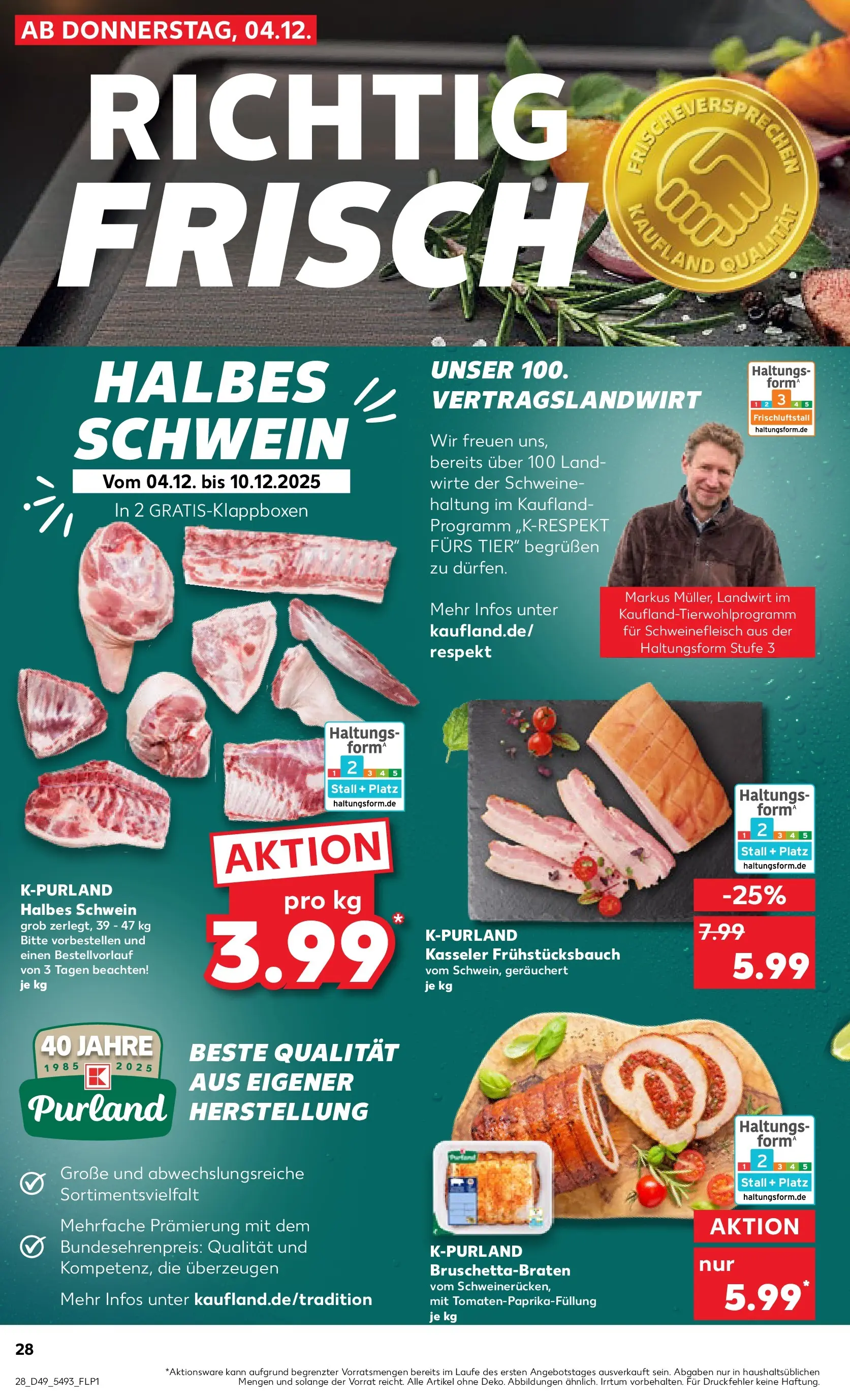 Prospekt Kaufland ab 04.12.2025 » Angebote und Werbung Online | Seite: 28 | Produkte: Schweinefleisch Prospekt Kaufland ab 04.12.2025 » Angebote Online zum Blättern | Seite: 28 | Produkte: Schweinefleisch