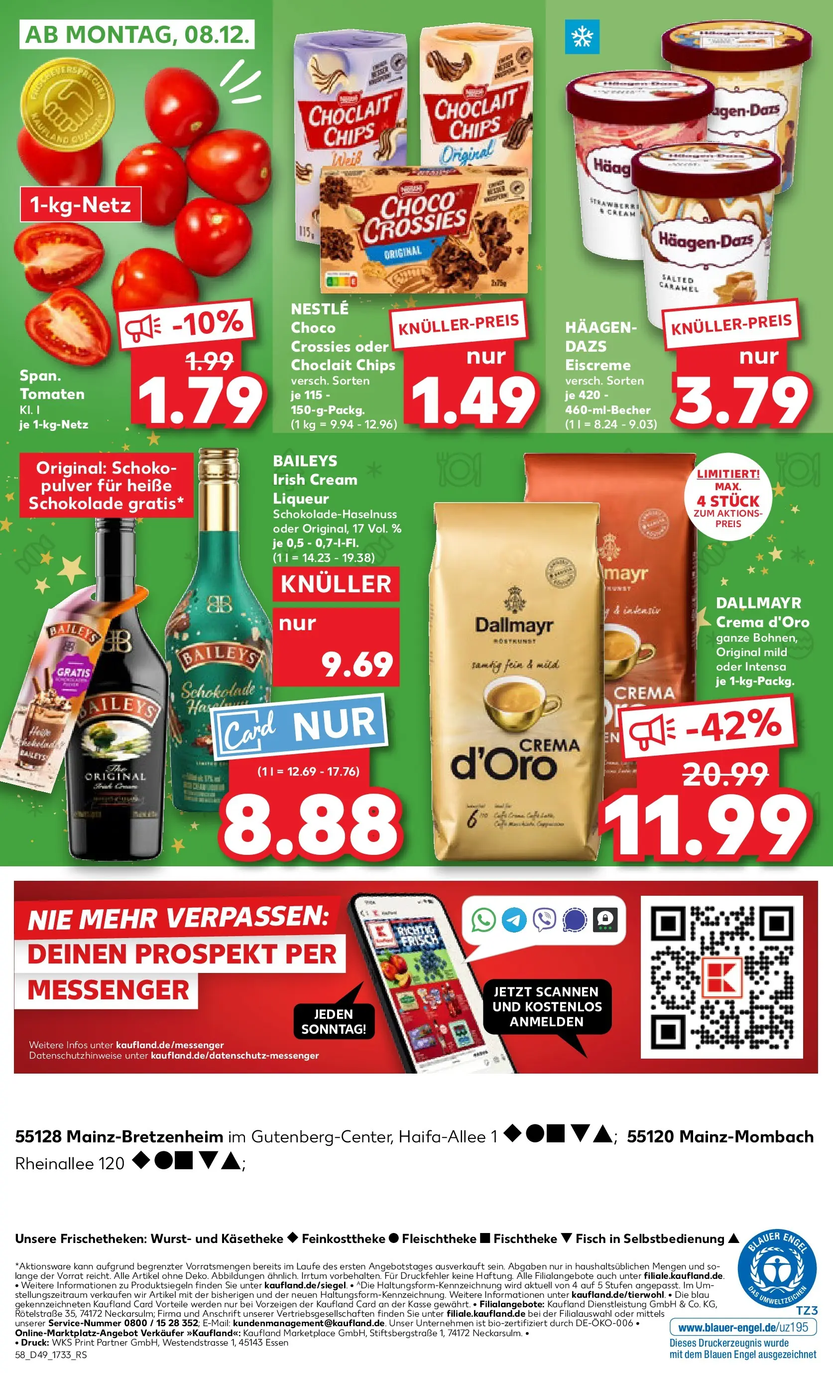 Prospekt Kaufland ab 03.12.2025 » Angebote und Werbung Online | Seite: 58 | Produkte: Schokolade, Tomaten, Baileys, Chips Prospekt Kaufland ab 03.12.2025 » Angebote Online zum Blättern | Seite: 58 | Produkte: Schokolade, Tomaten, Baileys, Chips