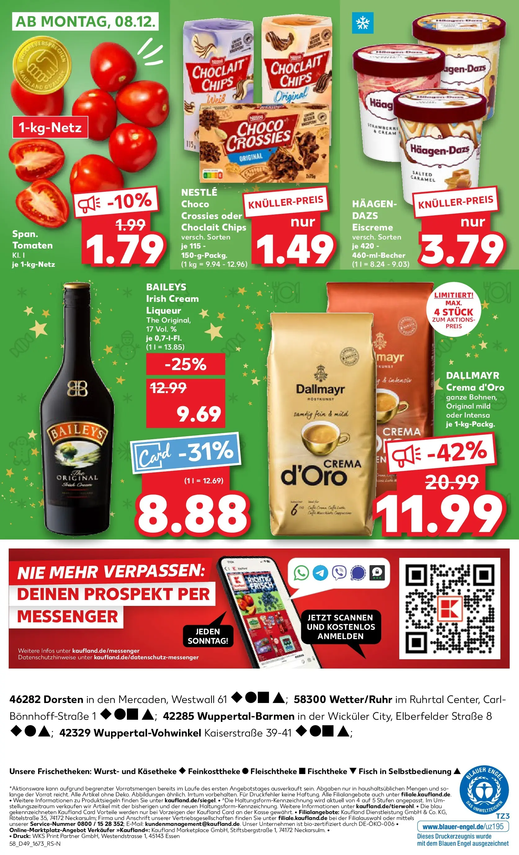Prospekt Kaufland ab 04.12.2025 » Angebote Online zum Blättern | Seite: 58 | Produkte: Eiscreme, Fisch, Baileys, Chips