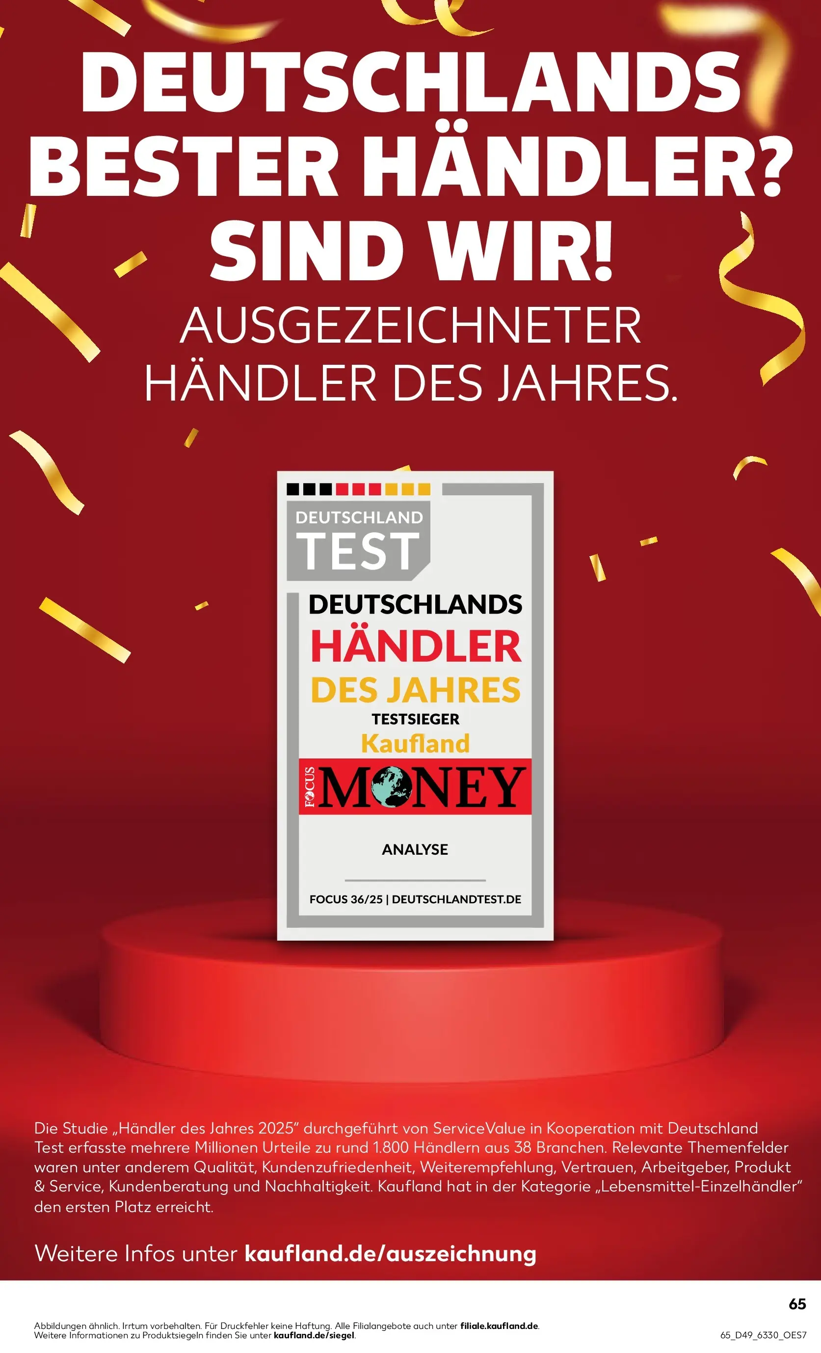 Prospekt Kaufland ab 04.12.2025 » Angebote und Werbung Online | Seite: 65 Prospekt Kaufland ab 04.12.2025 » Angebote Online zum Blättern | Seite: 65