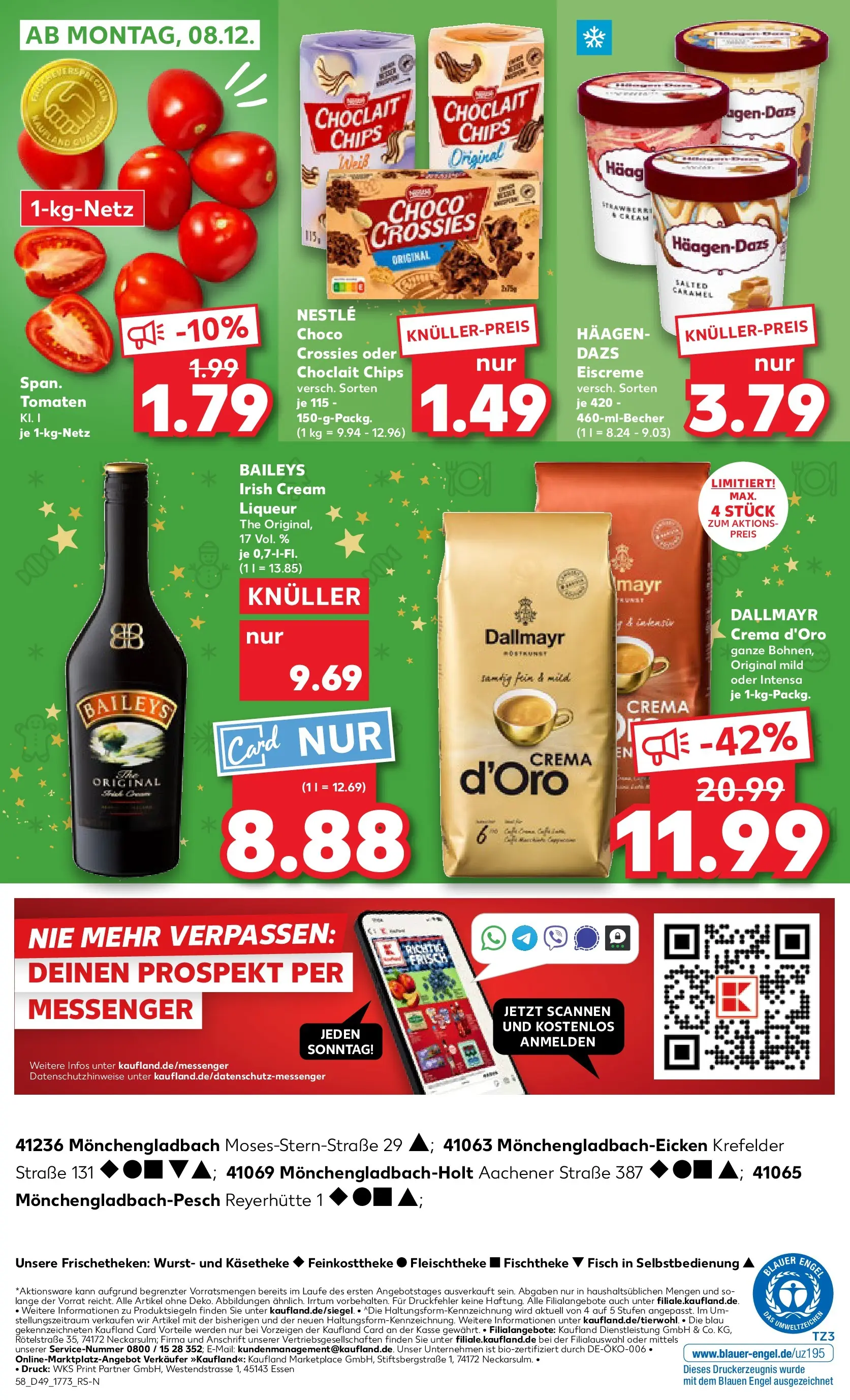 Prospekt Kaufland ab 04.12.2025 » Angebote und Werbung Online | Seite: 58 | Produkte: Tomaten, Fisch, Dallmayr, Baileys Prospekt Kaufland ab 04.12.2025 » Angebote Online zum Blättern | Seite: 58 | Produkte: Tomaten, Fisch, Dallmayr, Baileys