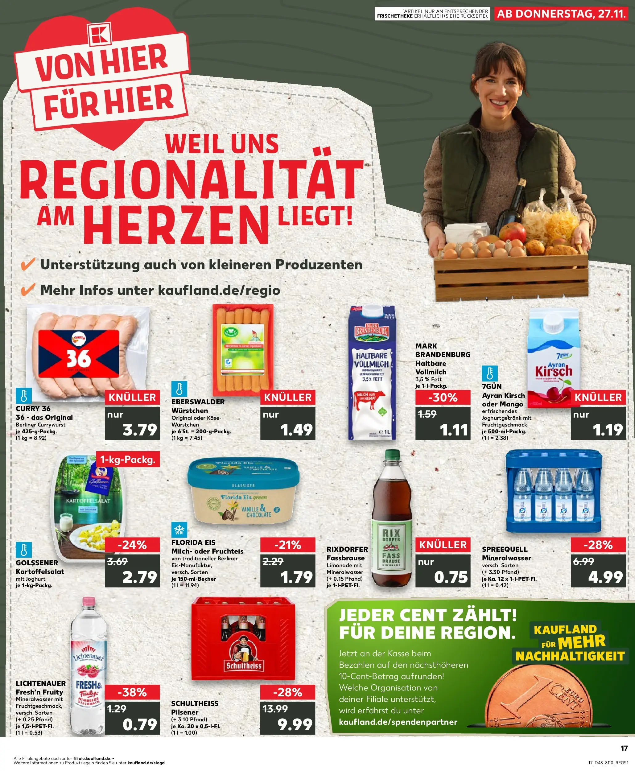 Prospekt Kaufland ab 30.11.2025 » Angebote Online zum Blättern | Seite: 17 | Produkte: Milch, Limonade, Mango, Fassbrause