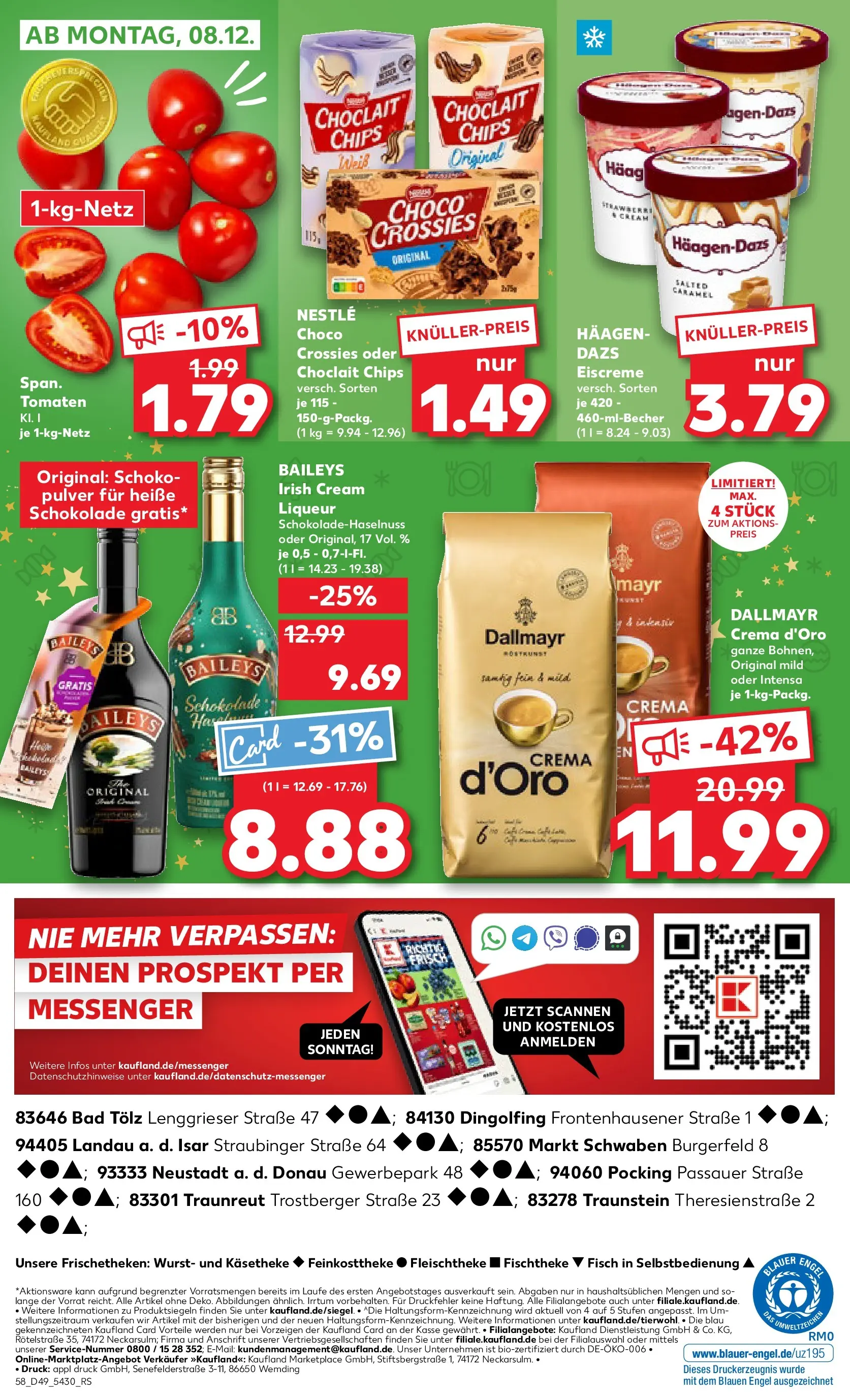 Prospekt Kaufland ab 04.12.2025 » Angebote Online zum Blättern | Seite: 58 | Produkte: Schokolade, Bad, Eiscreme, Chips