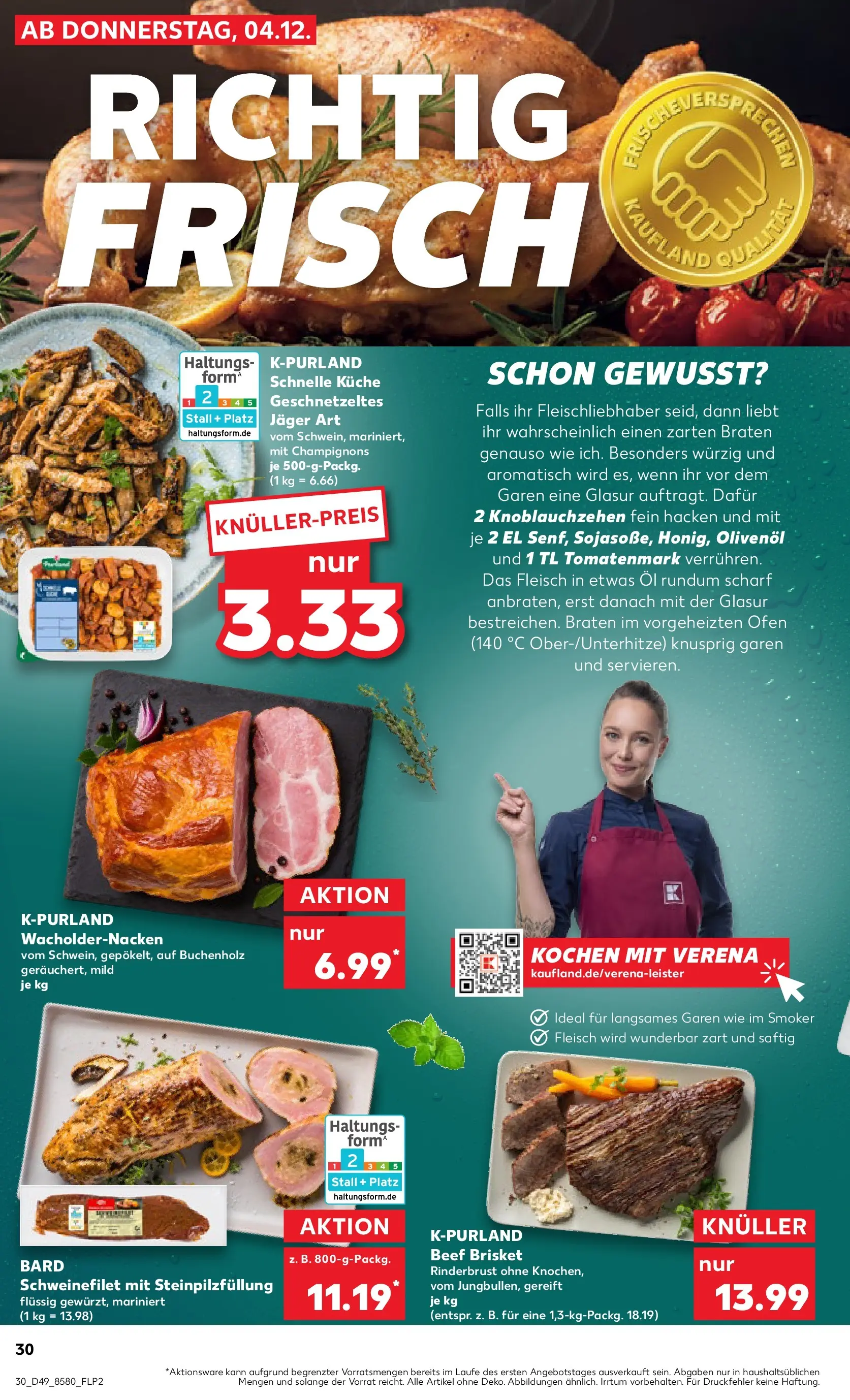 Prospekt Kaufland ab 04.12.2025 » Angebote Online zum Blättern | Seite: 30 | Produkte: Ofen, Öl, Olivenol, Schweinefilet
