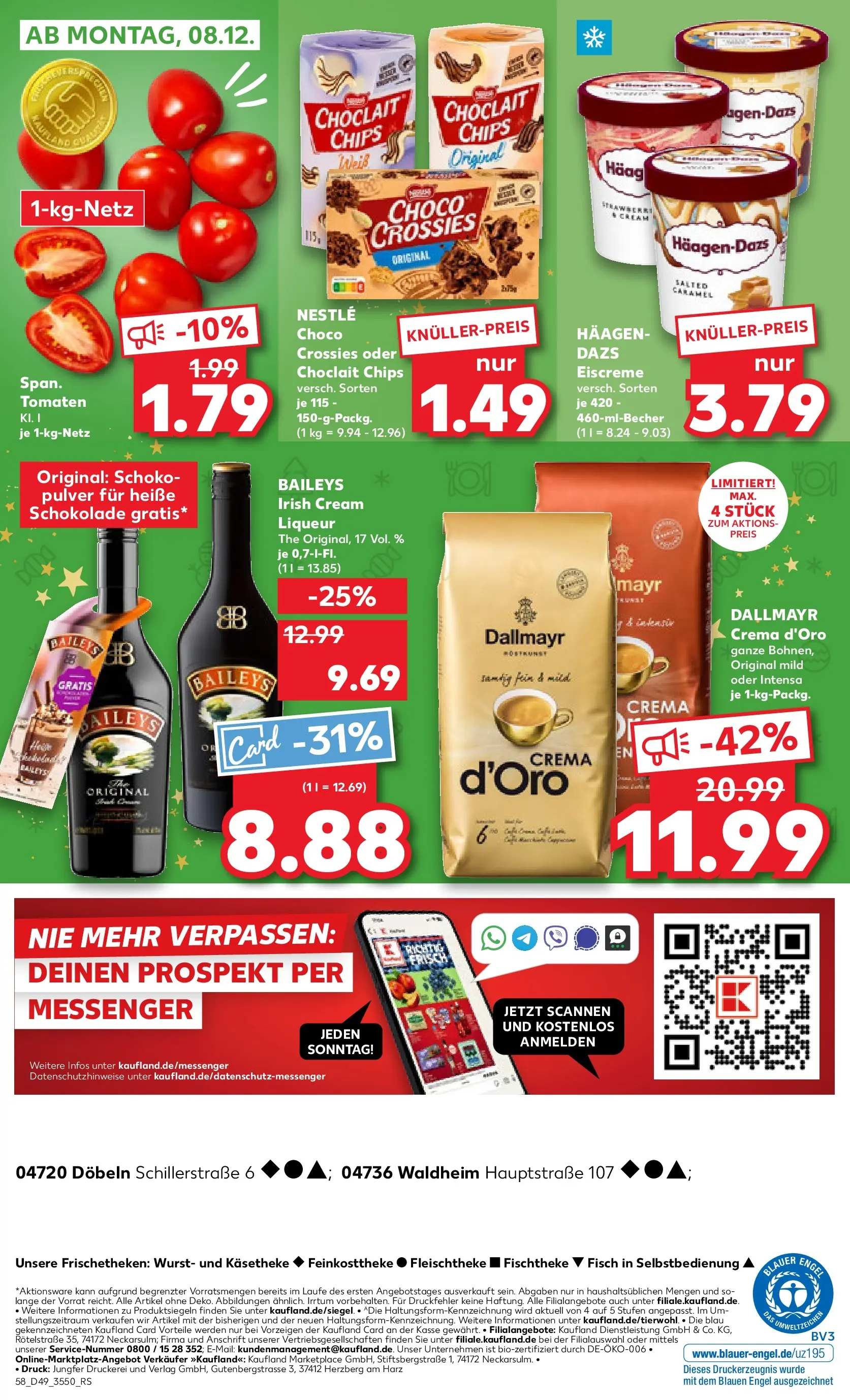 Prospekt Kaufland ab 04.12.2025 » Angebote und Werbung Online | Seite: 58 | Produkte: Schokolade, Eiscreme, Wurst, Baileys Prospekt Kaufland ab 04.12.2025 » Angebote Online zum Blättern | Seite: 58 | Produkte: Schokolade, Eiscreme, Wurst, Baileys