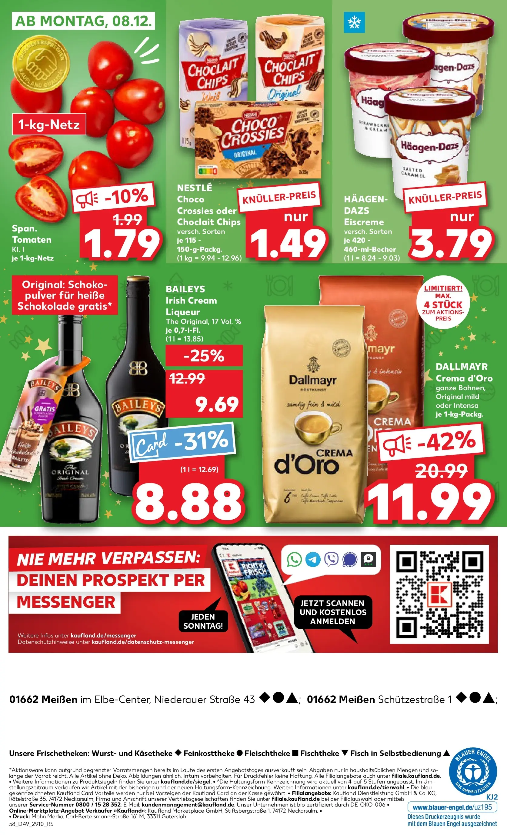 Prospekt Kaufland ab 04.12.2025 » Angebote Online zum Blättern | Seite: 58 | Produkte: Schokolade, Dallmayr, Wurst, Chips