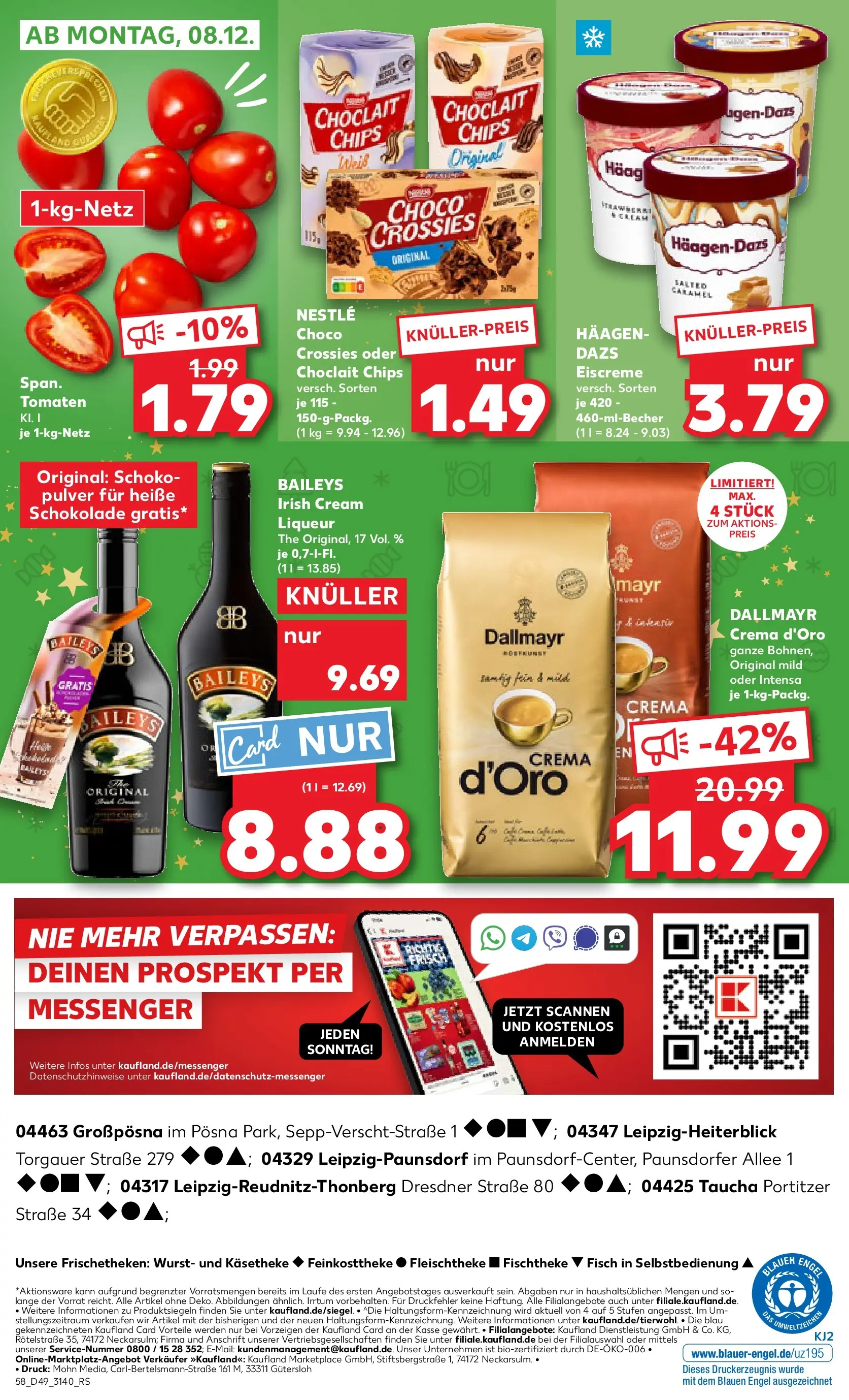 Prospekt Kaufland ab 04.12.2025 » Angebote Online zum Blättern | Seite: 58 | Produkte: Schokolade, Eiscreme, Baileys, Chips
