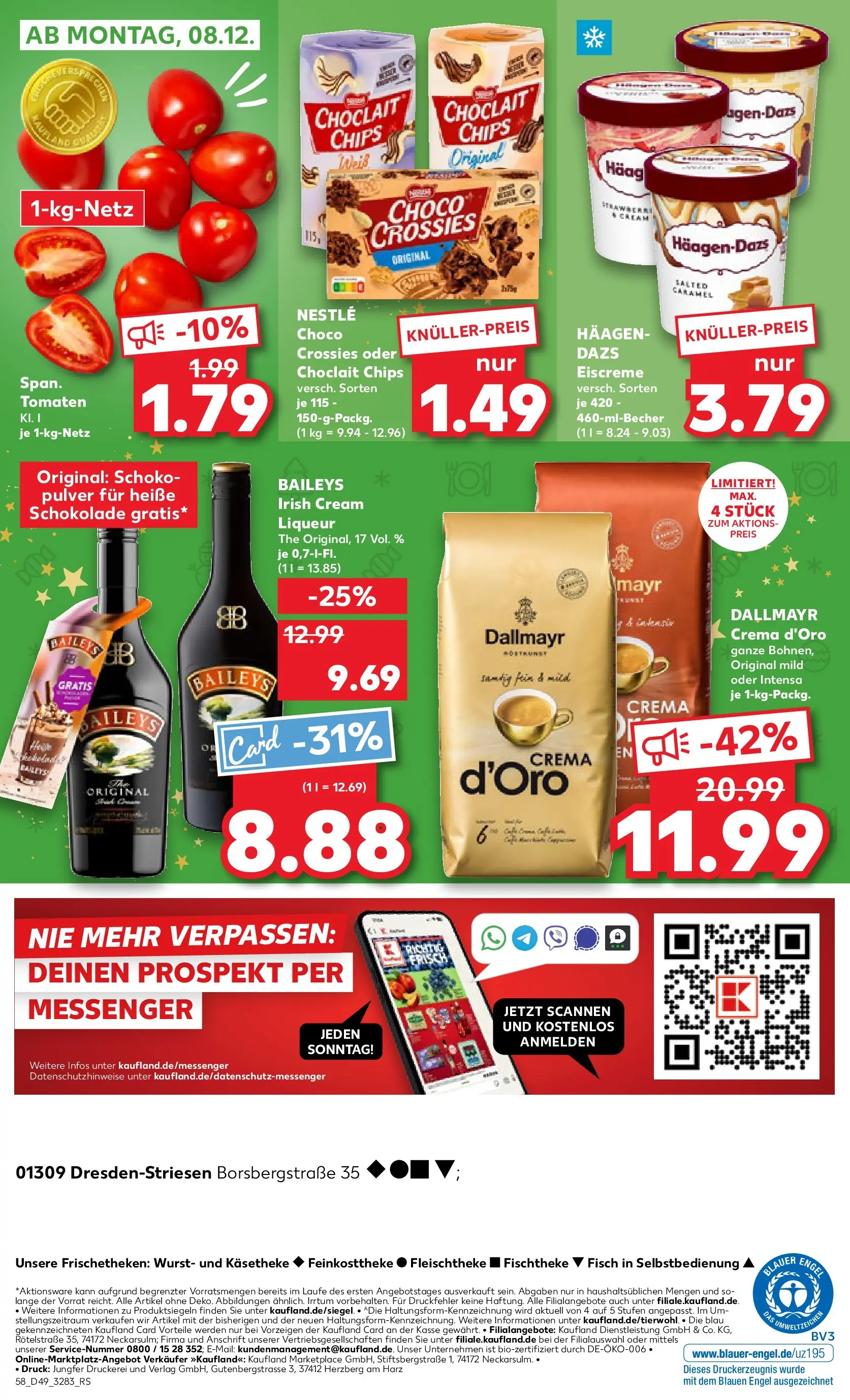 Prospekt Kaufland ab 04.12.2025 » Angebote Online zum Blättern | Seite: 58 | Produkte: Schokolade, Wurst, Baileys, Chips