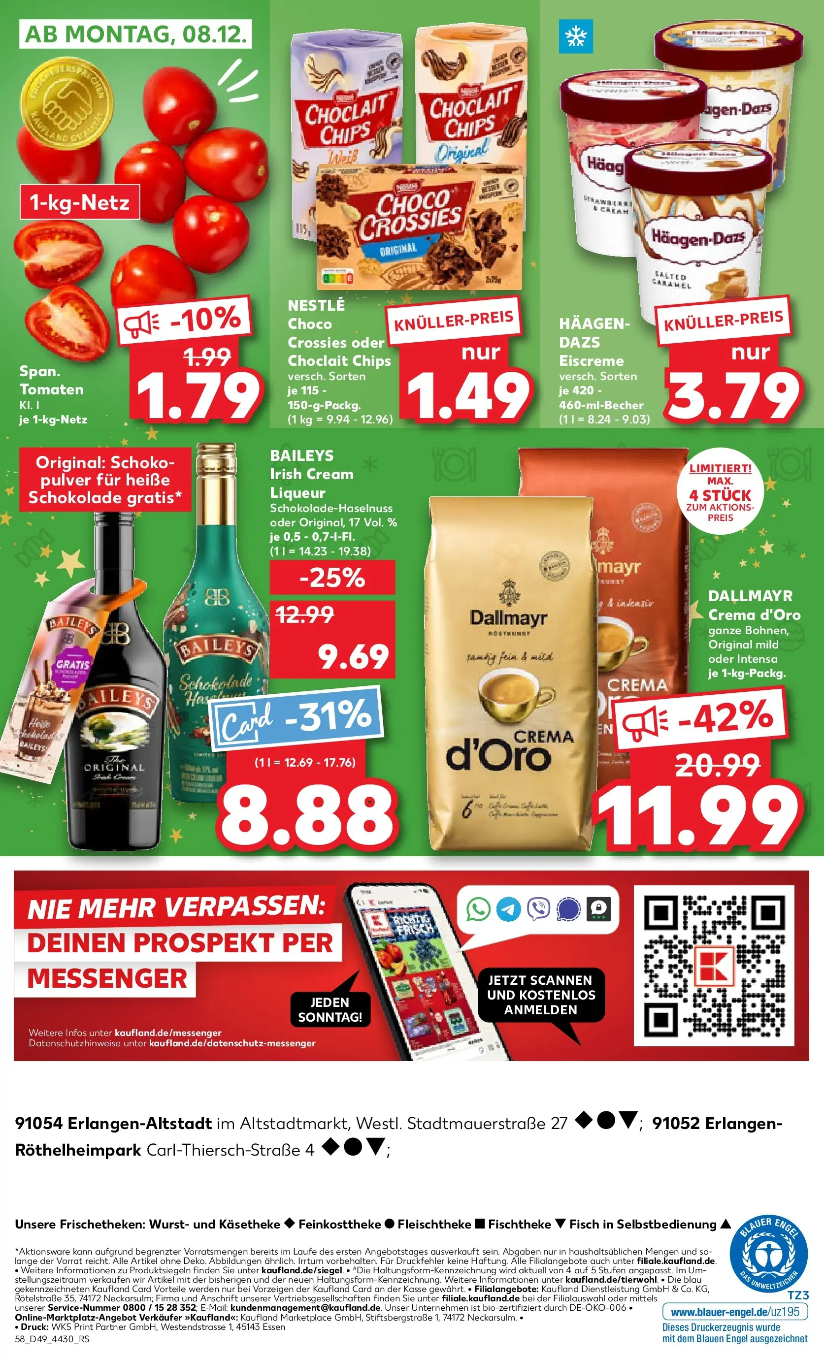 Prospekt Kaufland ab 04.12.2025 » Angebote und Werbung Online | Seite: 58 | Produkte: Eiscreme, Wurst, Baileys, Chips Prospekt Kaufland ab 04.12.2025 » Angebote Online zum Blättern | Seite: 58 | Produkte: Eiscreme, Wurst, Baileys, Chips