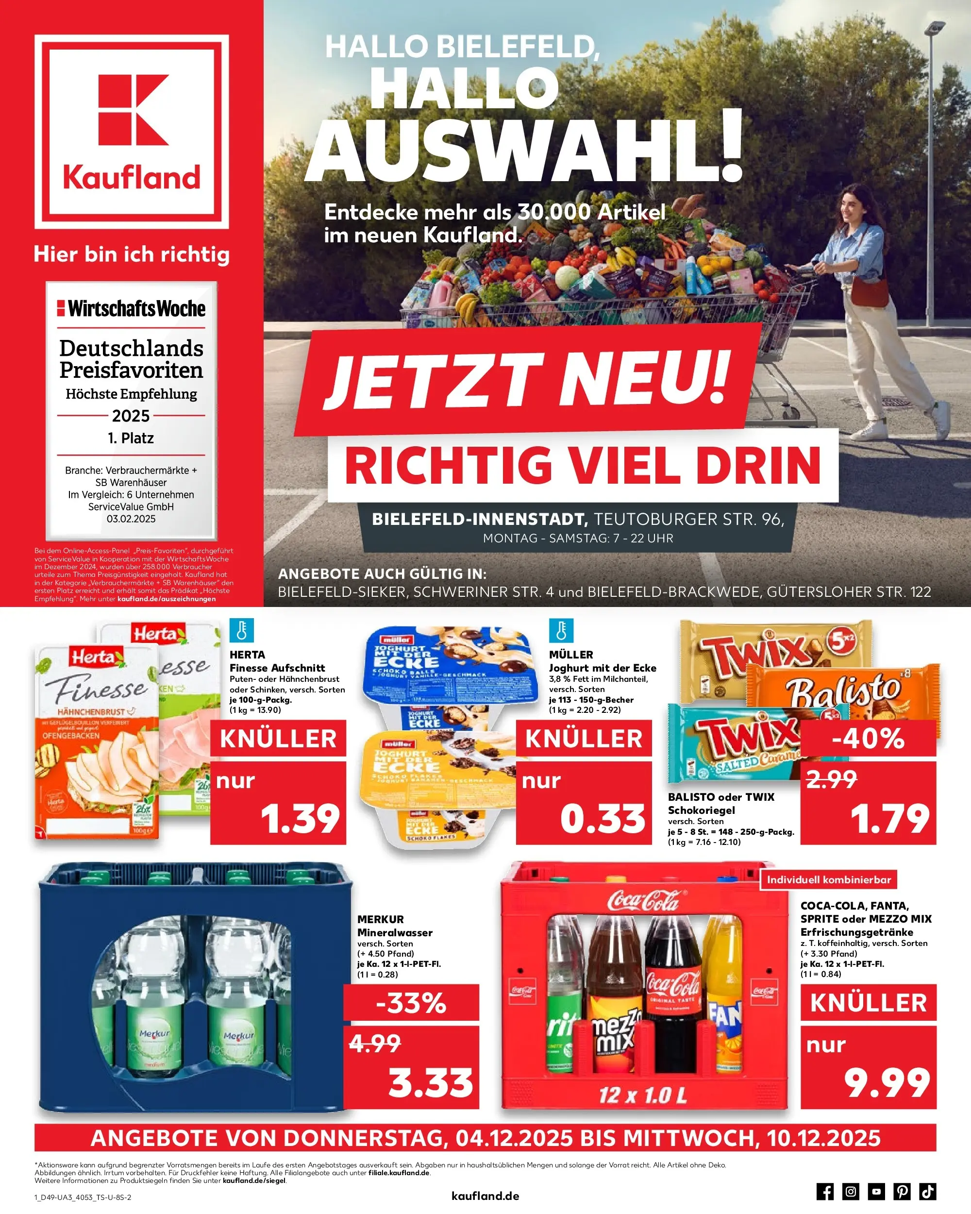 Prospekt Kaufland ab 04.12.2025 » Angebote und Werbung Online | Seite: 1 | Produkte: Coca cola, Cola, Joghurt, Uhr Prospekt Kaufland ab 04.12.2025 » Angebote Online zum Blättern | Seite: 1 | Produkte: Coca cola, Cola, Joghurt, Uhr