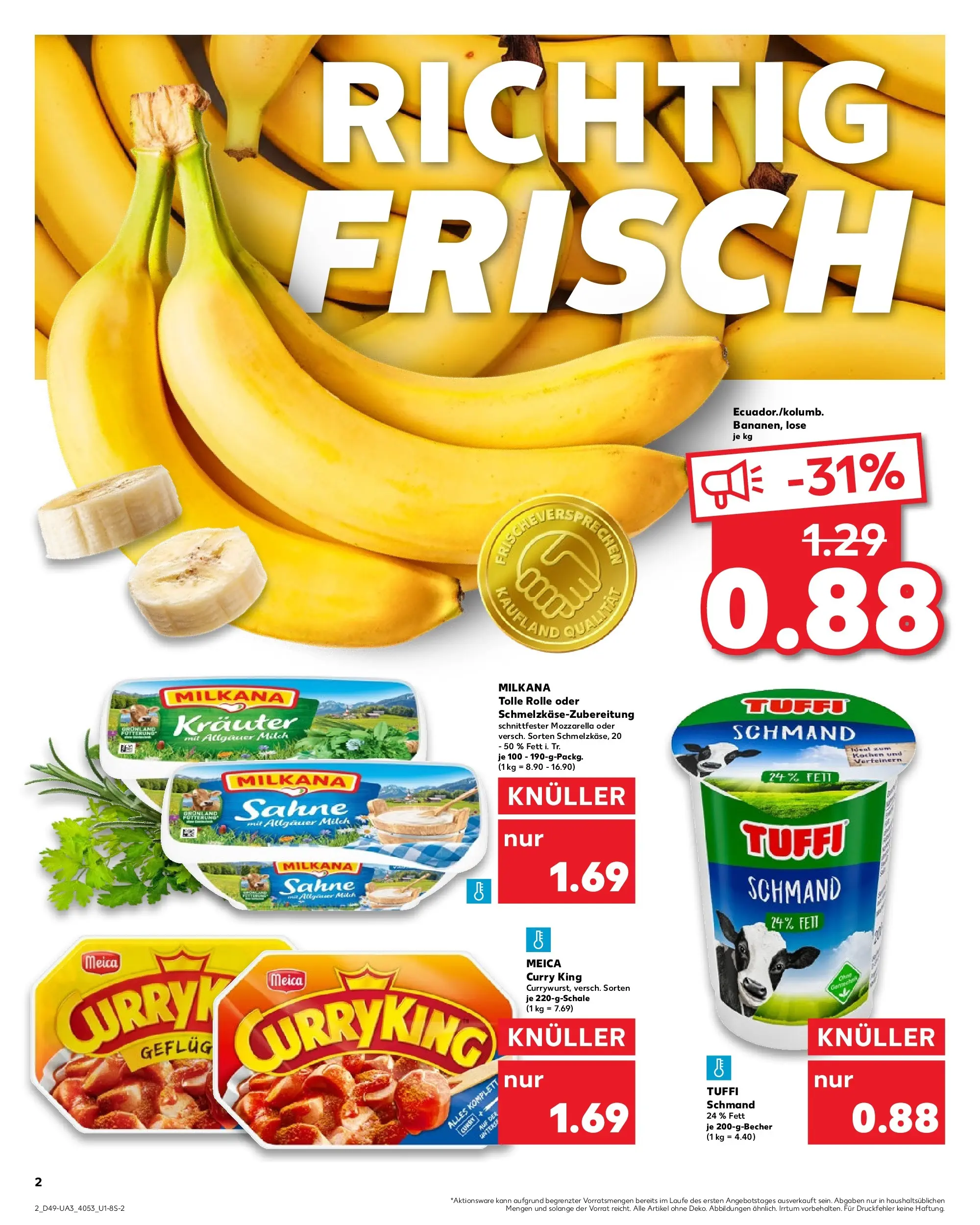 Prospekt Kaufland ab 04.12.2025 » Angebote und Werbung Online | Seite: 2 | Produkte: Milch, Mozzarella, Meica, Sahne Prospekt Kaufland ab 04.12.2025 » Angebote Online zum Blättern | Seite: 2 | Produkte: Milch, Mozzarella, Meica, Sahne