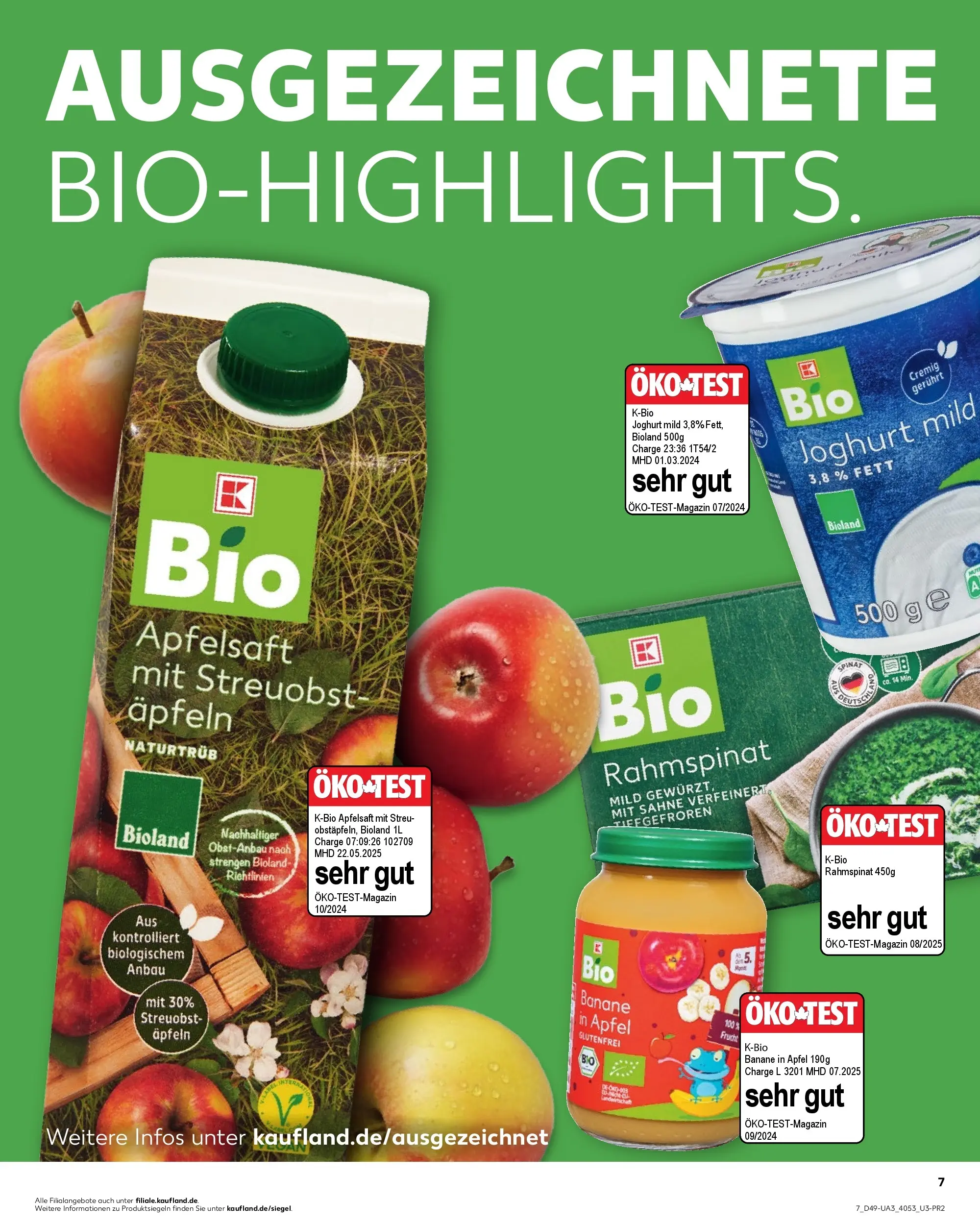 Prospekt Kaufland ab 04.12.2025 » Angebote und Werbung Online | Seite: 7 | Produkte: Joghurt, Äpfel, Apfelsaft, Sahne Prospekt Kaufland ab 04.12.2025 » Angebote Online zum Blättern | Seite: 7 | Produkte: Joghurt, Äpfel, Apfelsaft, Sahne