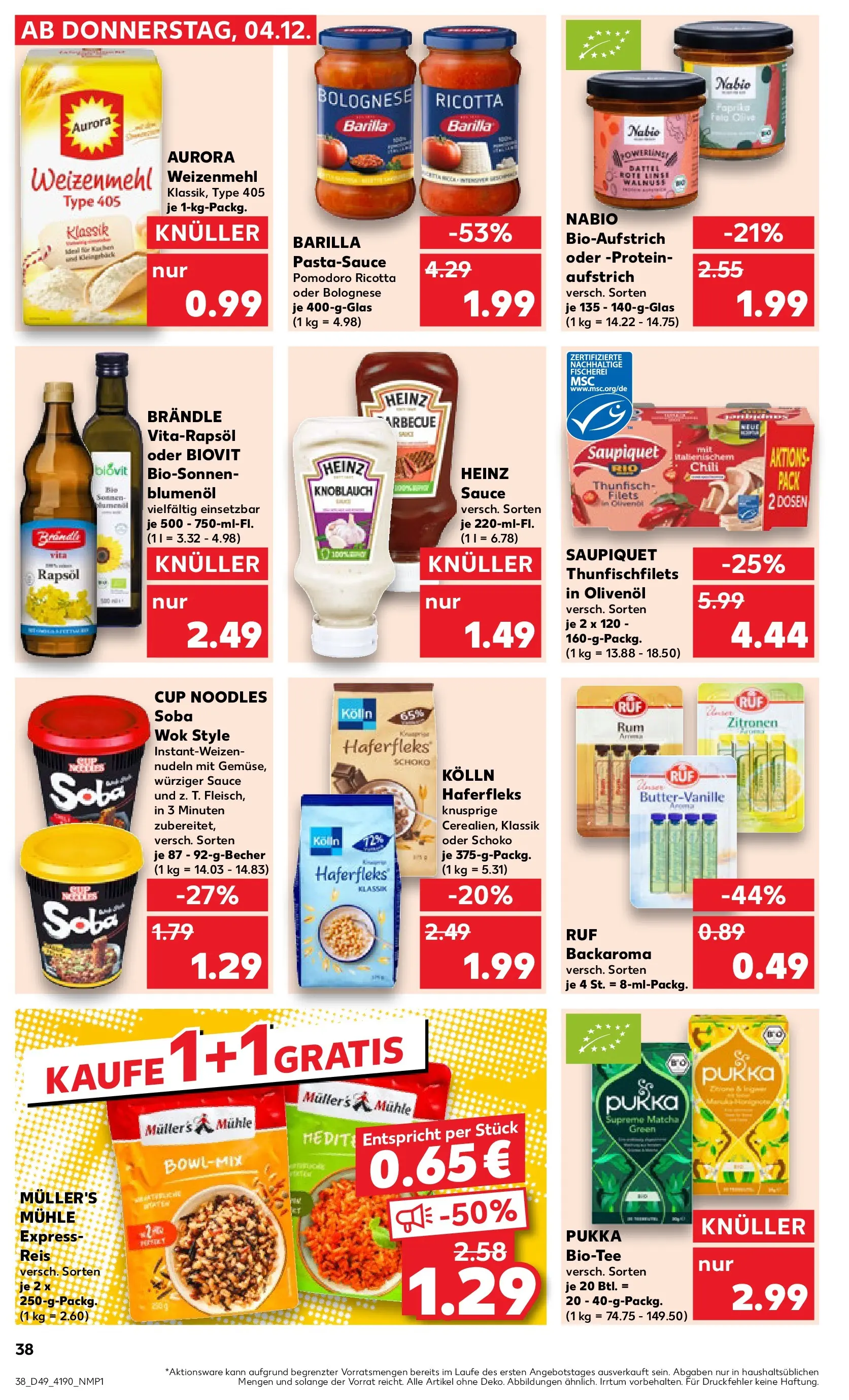 Prospekt Kaufland ab 04.12.2025 » Angebote Online zum Blättern | Seite: 38 | Produkte: Kolln, Thunfisch, Chili, Zitronen