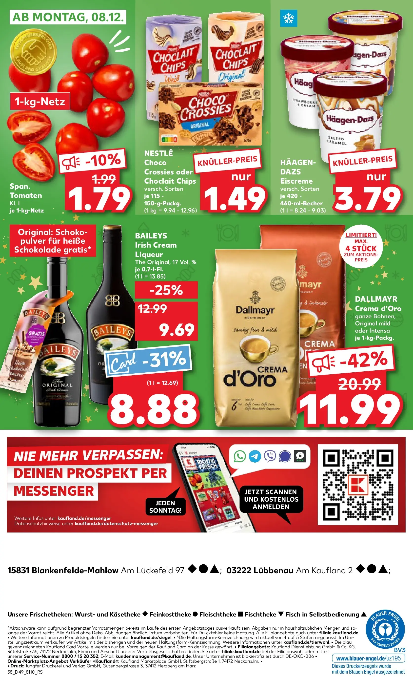 Prospekt Kaufland ab 04.12.2025 » Angebote und Werbung Online | Seite: 58 | Produkte: Schokolade, Fisch, Baileys, Chips Prospekt Kaufland ab 04.12.2025 » Angebote Online zum Blättern | Seite: 58 | Produkte: Schokolade, Fisch, Baileys, Chips