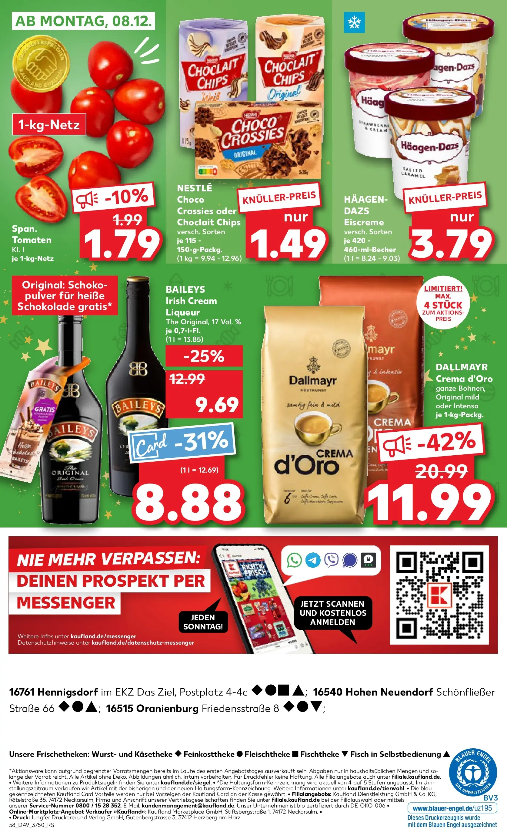 Prospekt Kaufland ab 04.12.2025 » Angebote und Werbung Online | Seite: 58 | Produkte: Eiscreme, Fisch, Dallmayr, Wurst Prospekt Kaufland ab 04.12.2025 » Angebote Online zum Blättern | Seite: 58 | Produkte: Eiscreme, Fisch, Dallmayr, Wurst